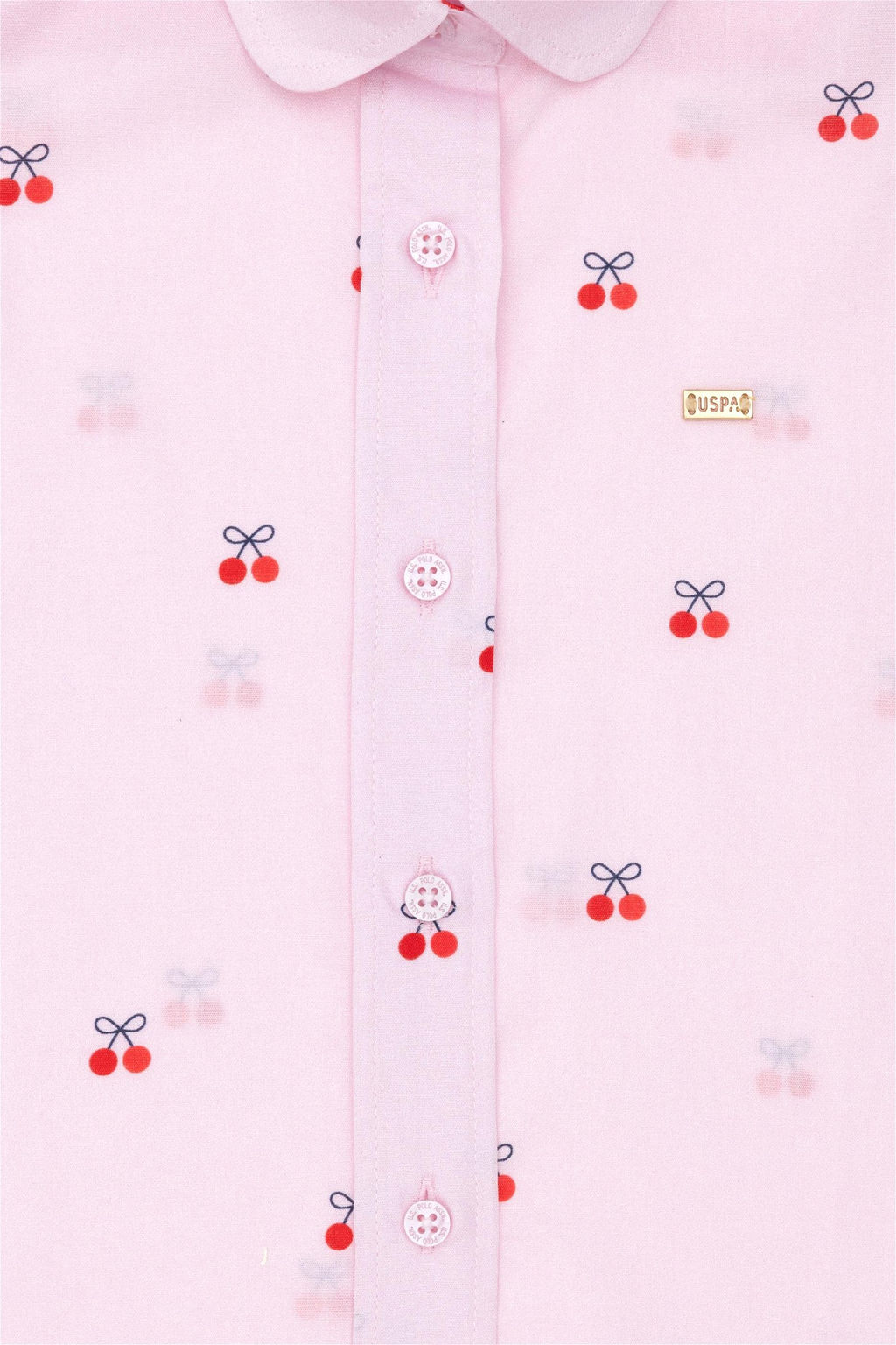 U. S. Polo Assn Пудровая рубашка с коротким рукавом для девочки - U.s. polo assn фото 4