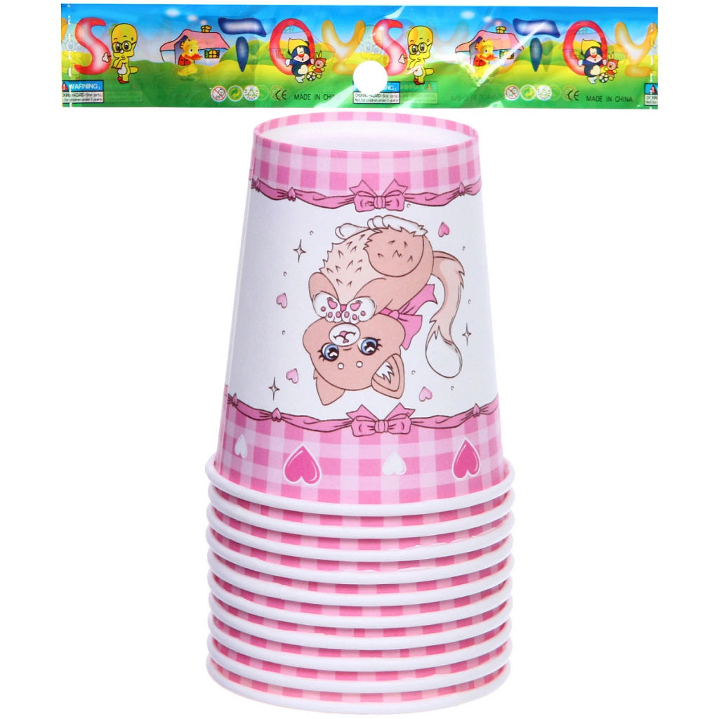 Стакан бумажный 0,2л в наборе 10 шт "Милый котенок"