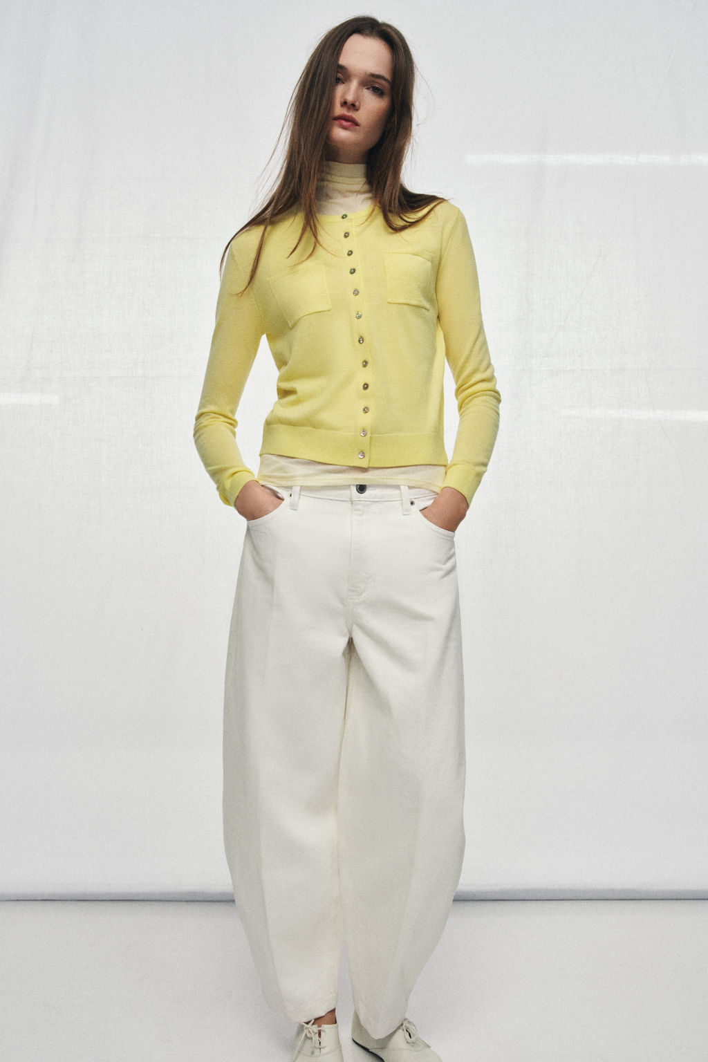 ZW COLLECTION BARREL HIGH-WAIST JEANS - Zara фото 9