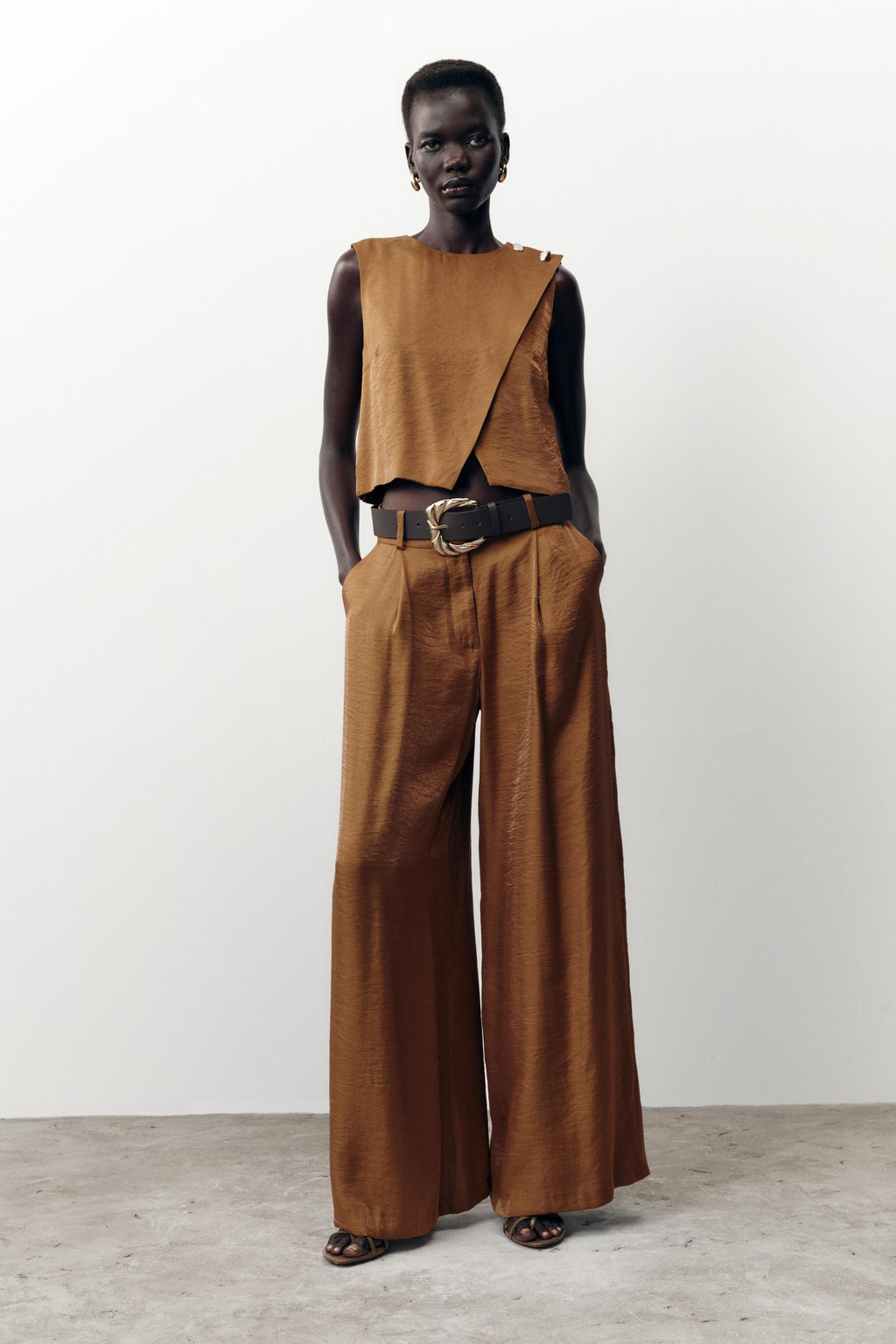 SATIN CROSSOVER TOP - Zara фото 9