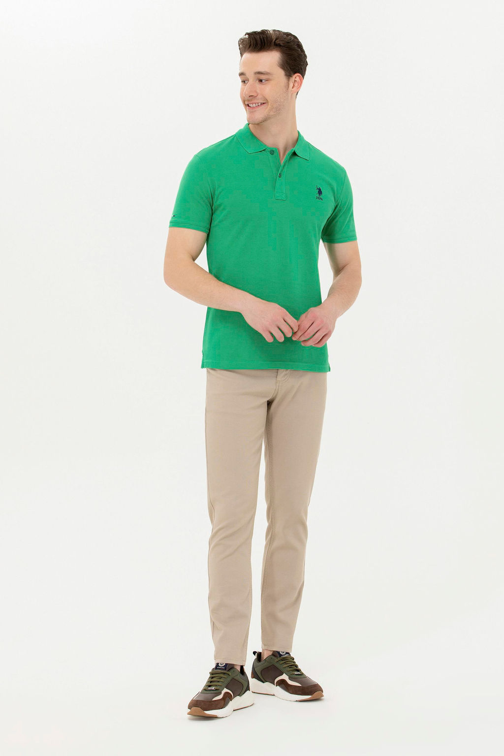 Мужская зеленая базовая футболка - U.s. polo assn фото 18