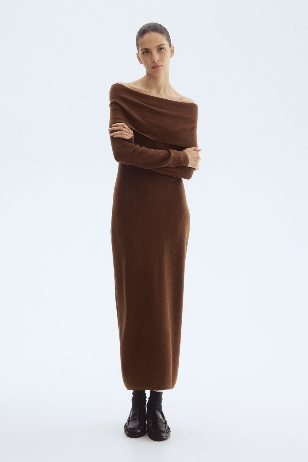 Vestido off-the-shoulder - H&m фото 5