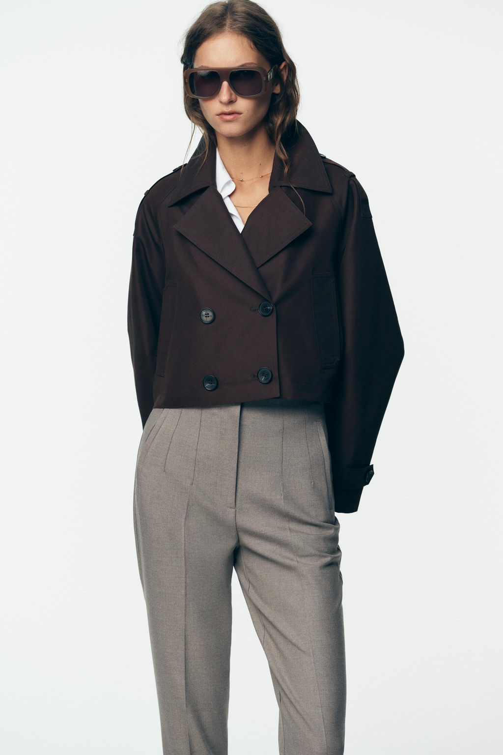 HIGH-WAIST TROUSERS - Zara фото 16
