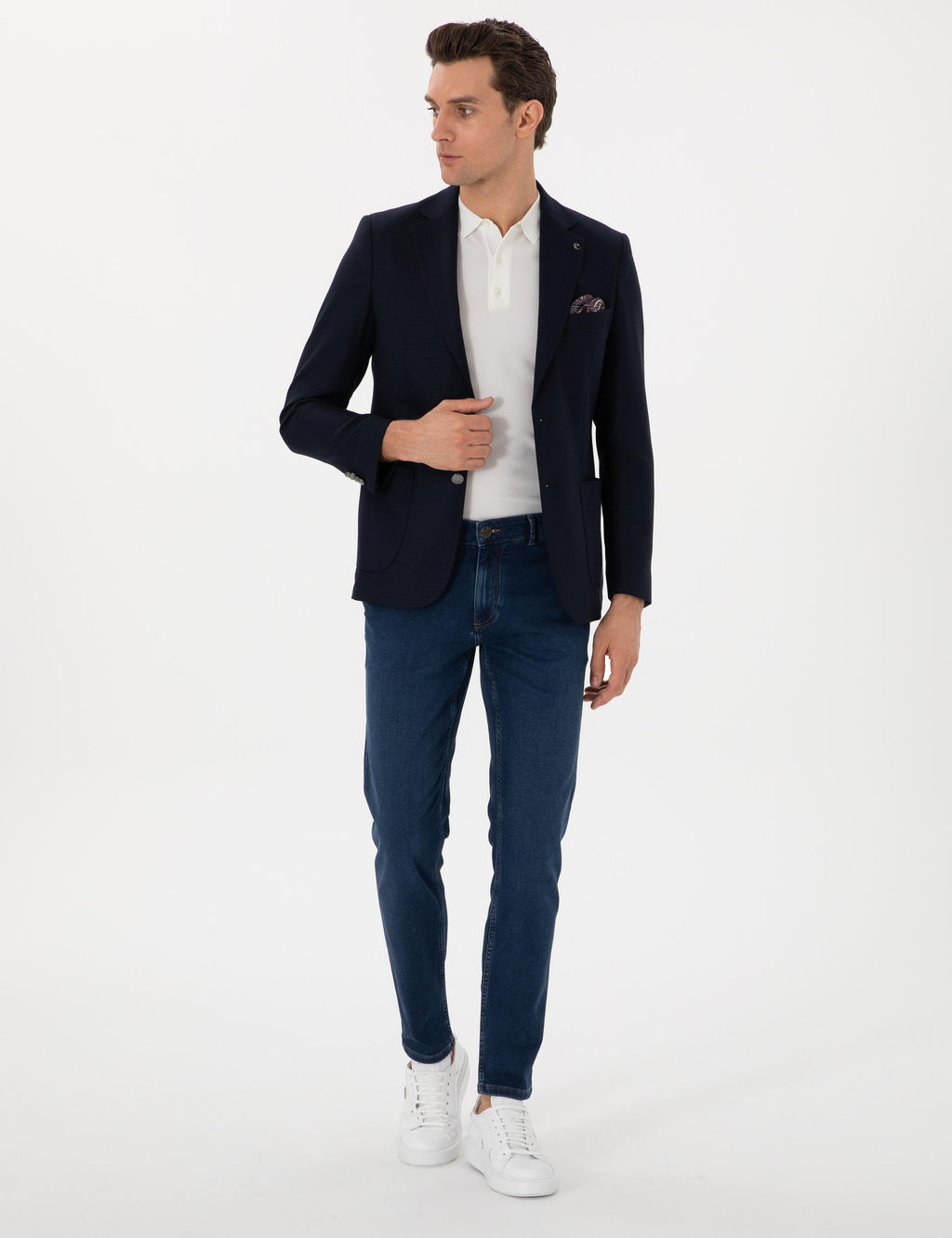 Пиджак Cacharel Slim Fit темно-синий шерстяной