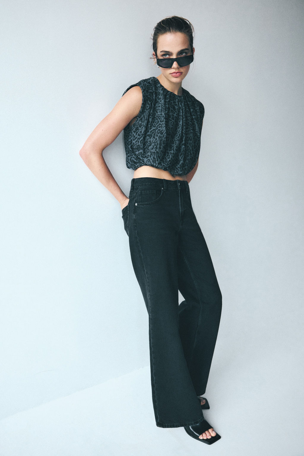 Top de malla drapeado - H&m фото 7