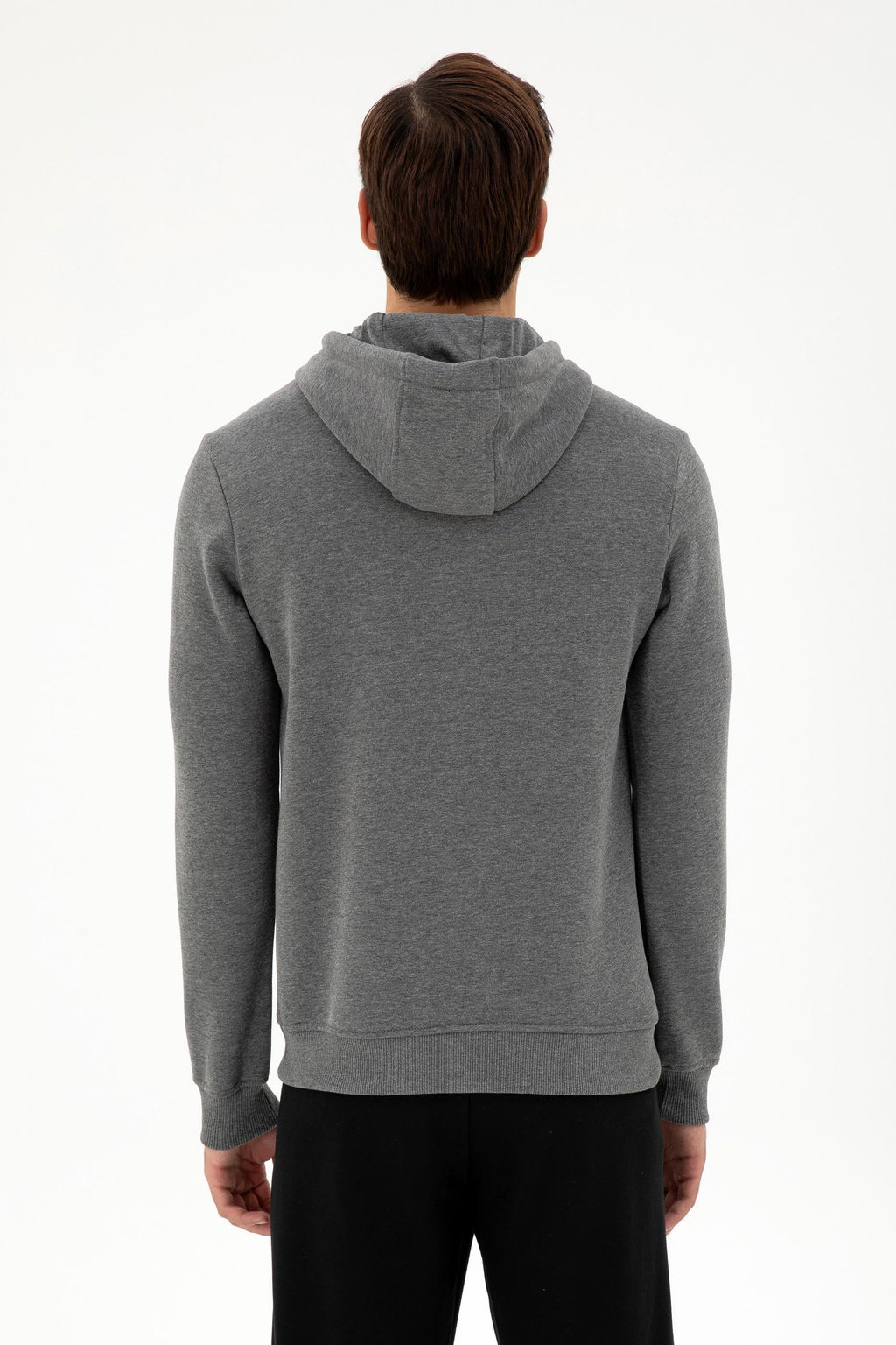 Мужской базовый свитшот антрацитовый меланж - U.s. polo assn фото 5