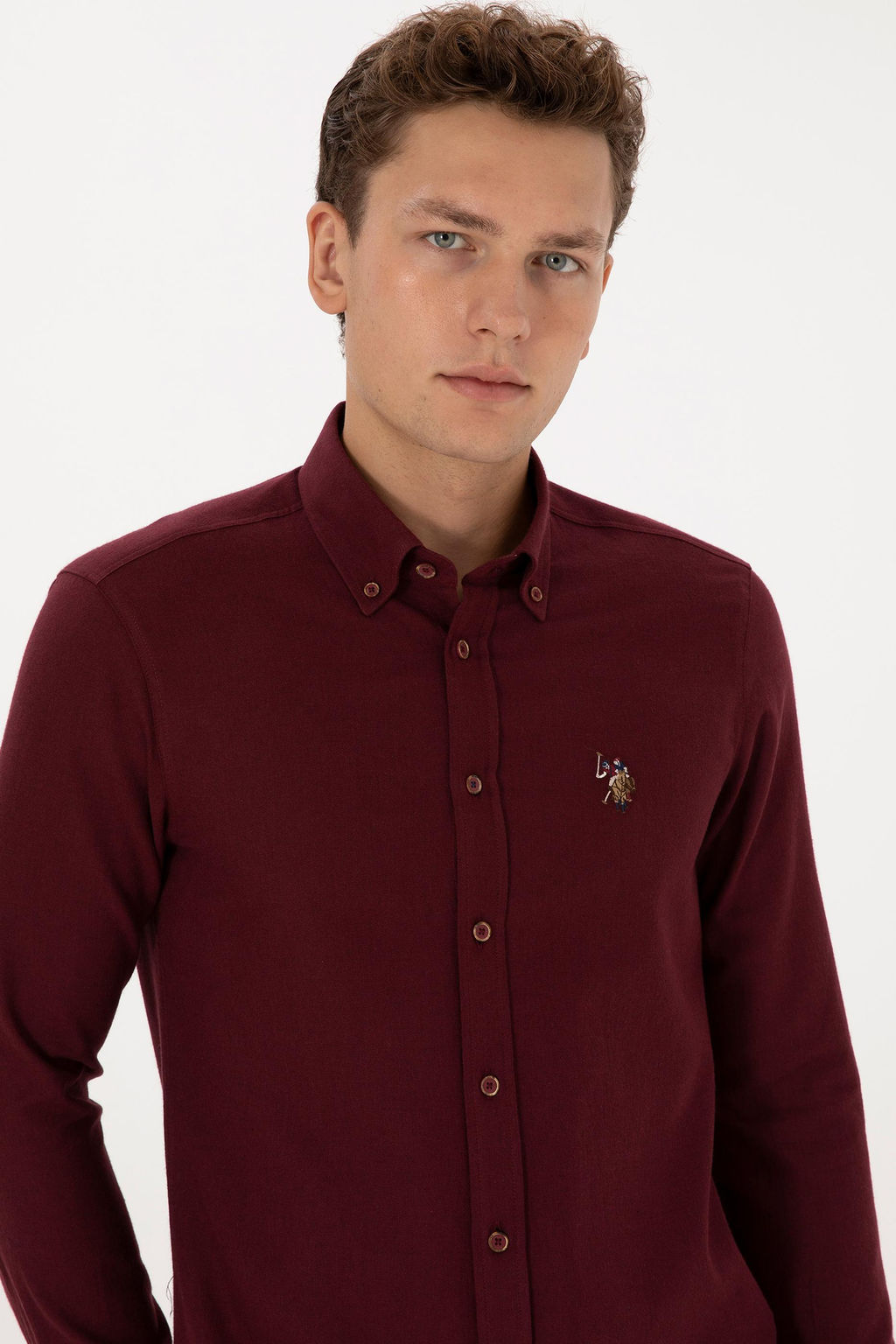 Erkek Bordo Uzun Kollu Basic G_mlek