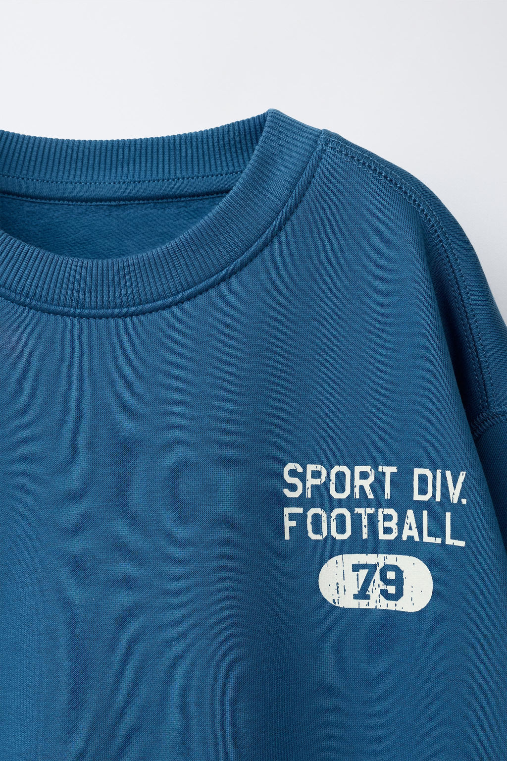 SUDADERA JOGGING TEXTO / Azul?n - Zara фото 3
