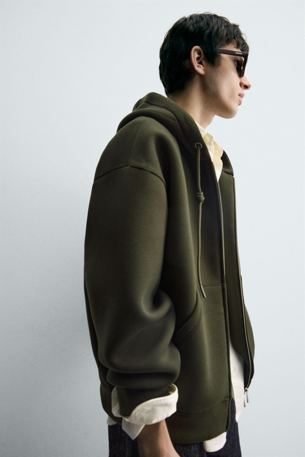 NEOPRENE-EFFECT HOODIE - Zara фото 6