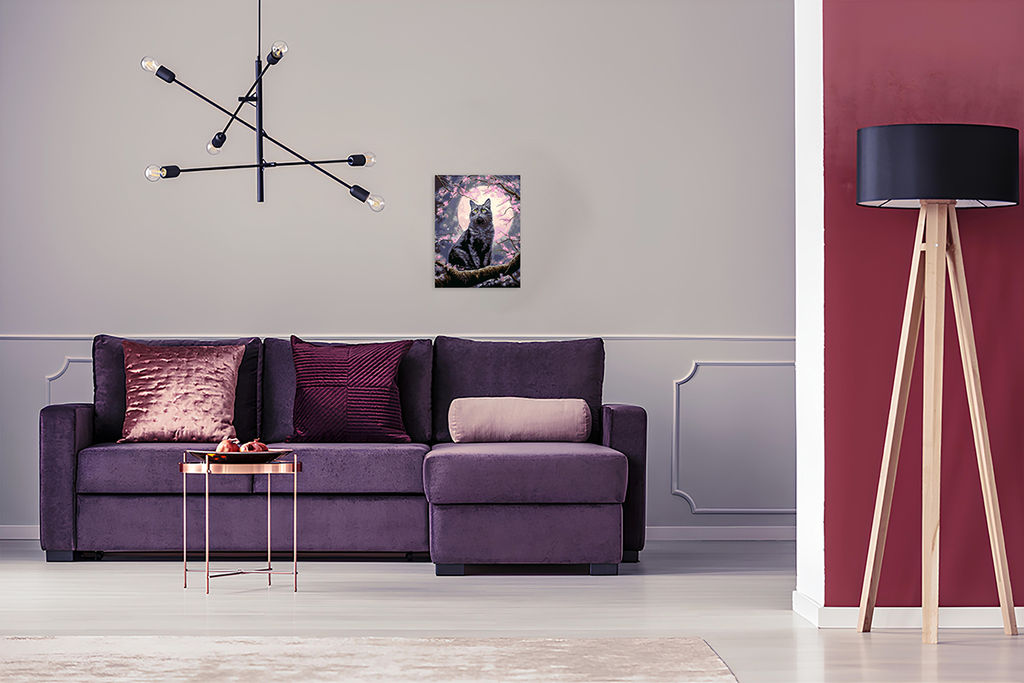 ФРЕЯ PNB/PM-323 Набор для раскрашивания по номерам 40 х 30 см Черный кот в лунной ночи