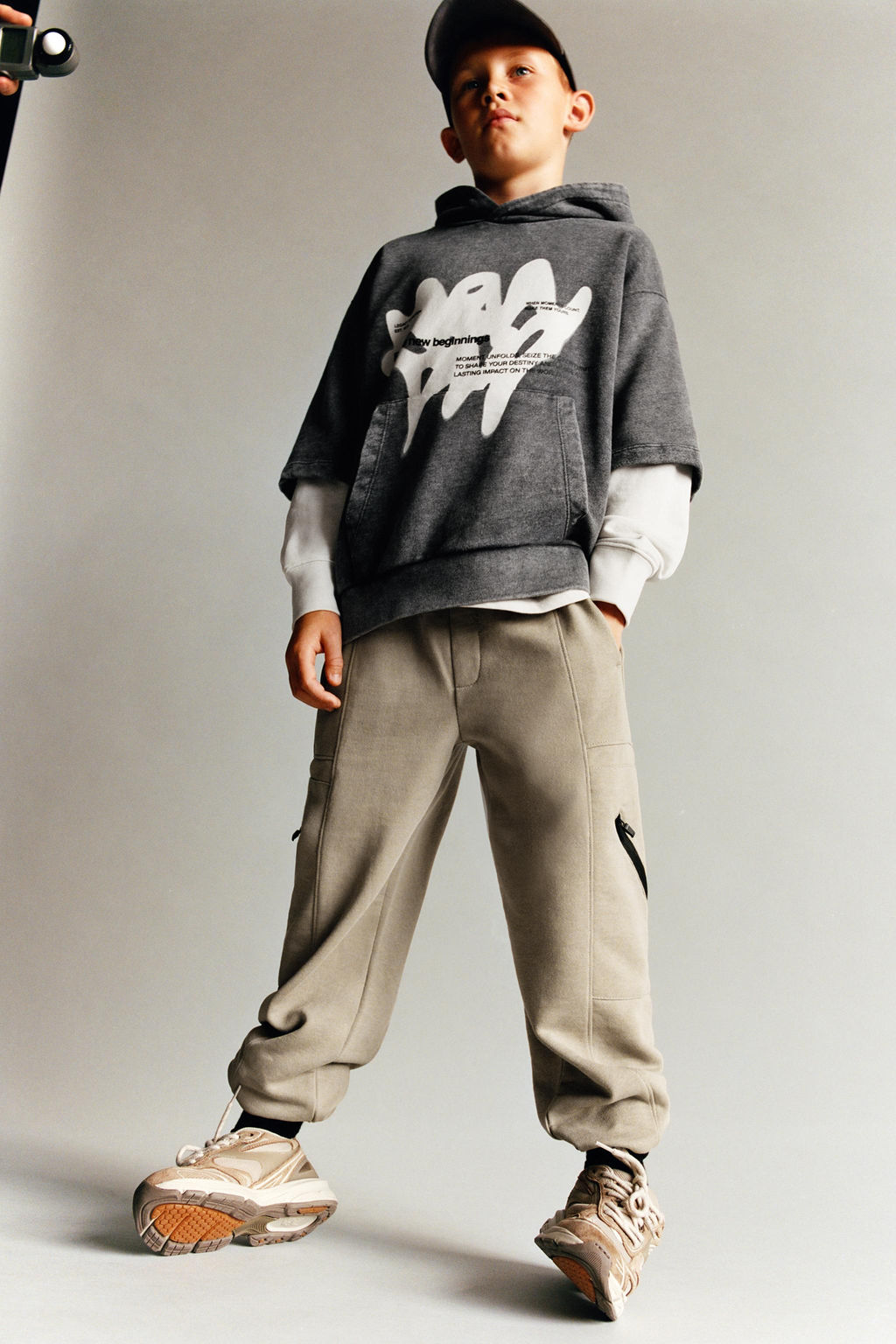 DOUBLE SLEEVE PRINT HOODIE - Zara фото 5