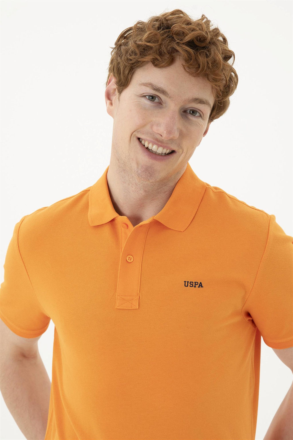 Мужская оранжевая базовая футболка - U.s. polo assn фото 2