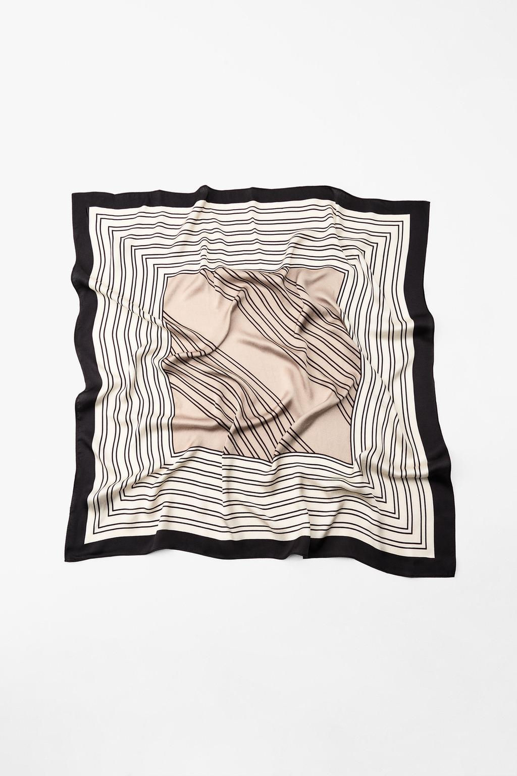 STRIPED SATIN SCARF - Zara фото 8