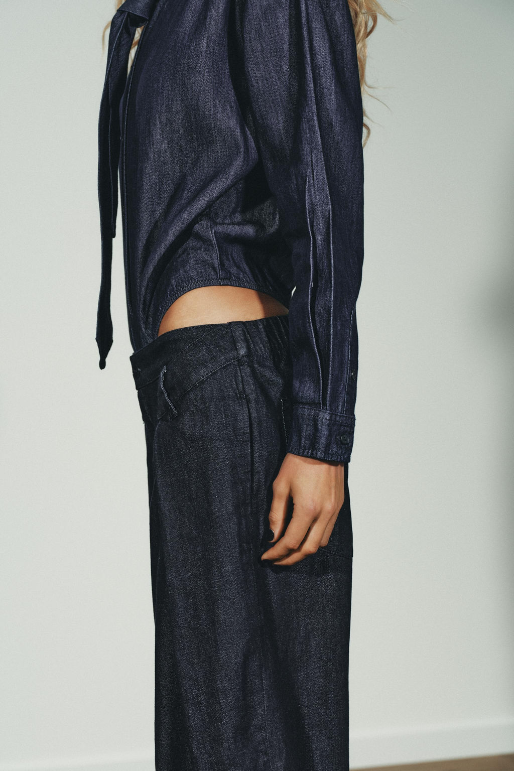 TRF DENIM TIE BODYSUIT - Zara фото 3