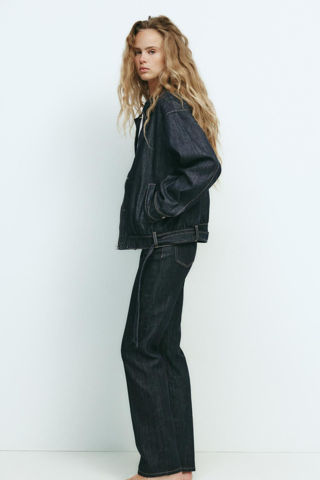 TRF STRAIGHT HIGH-WAIST JEANS - Zara фото 3