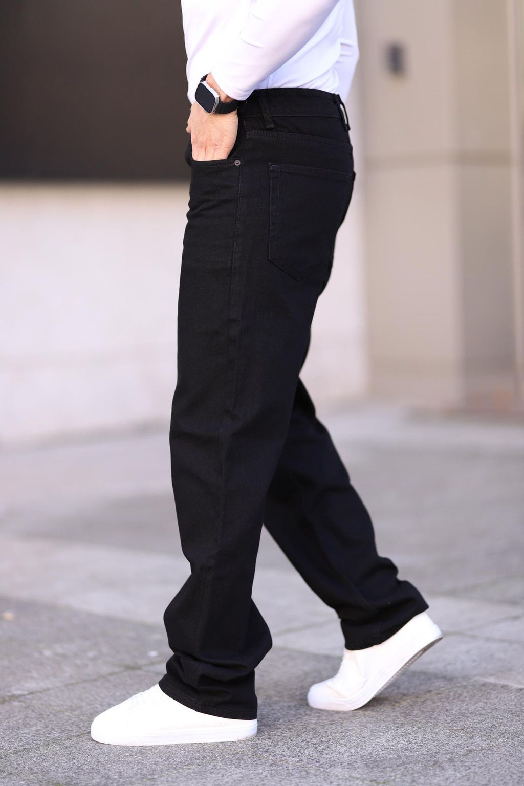 TRENDYOL MAN Ac?k Mavi %100 Pamuk Baggy Fit Jeans Bol Kot Pantolon TMNAW24JE00027 - Trendyolmilla фото 44