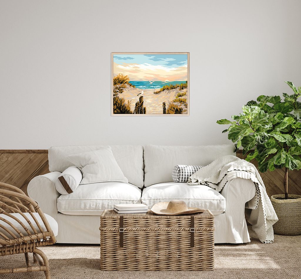 ФРЕЯ PNB/PLC-068 Набор для раскрашивания по номерам ( цветной холст ) 50 х 40 см На побережье