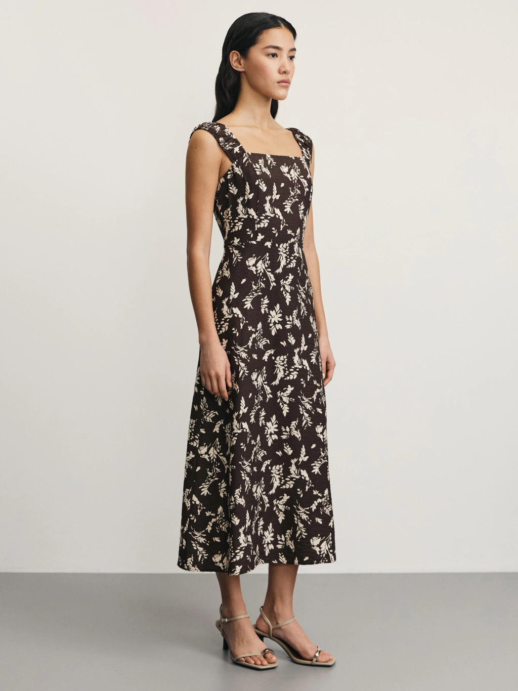 Сарафан из фактурной вискозы с принтом / Zarina  фото 4