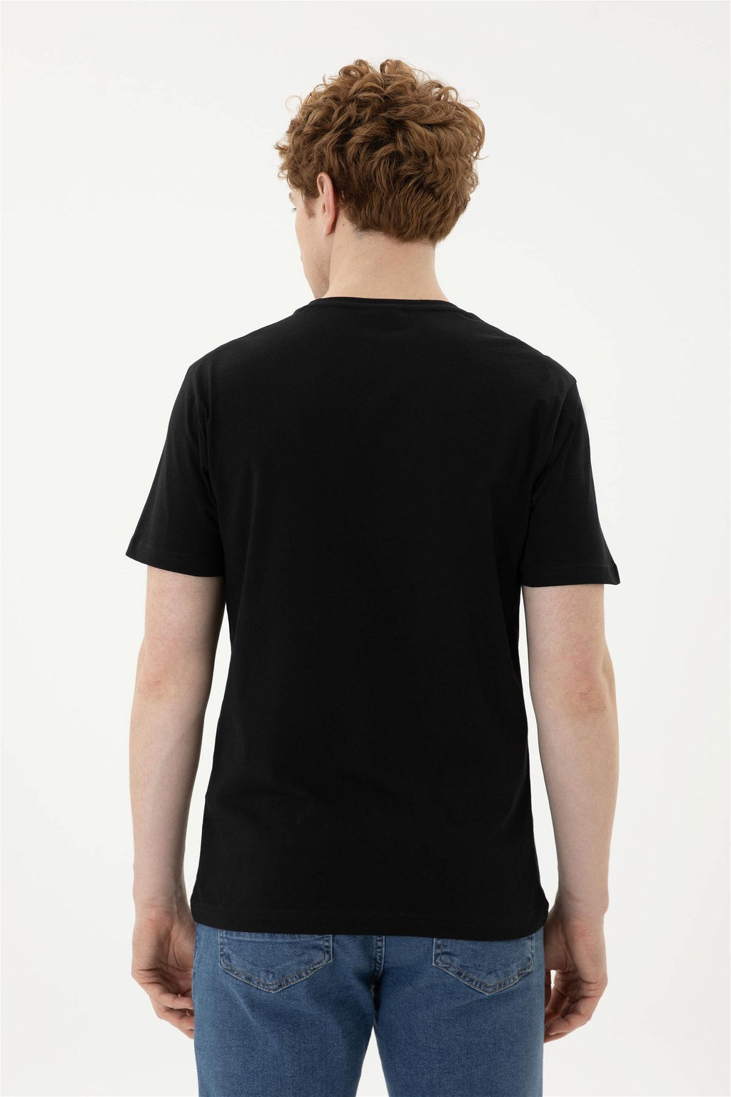 Мужская черная базовая футболка - U.s. polo assn фото 5