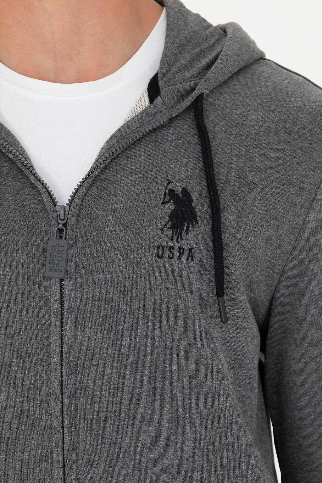 Мужской свитшот антрацитового меланжа - U.s. polo assn фото 7