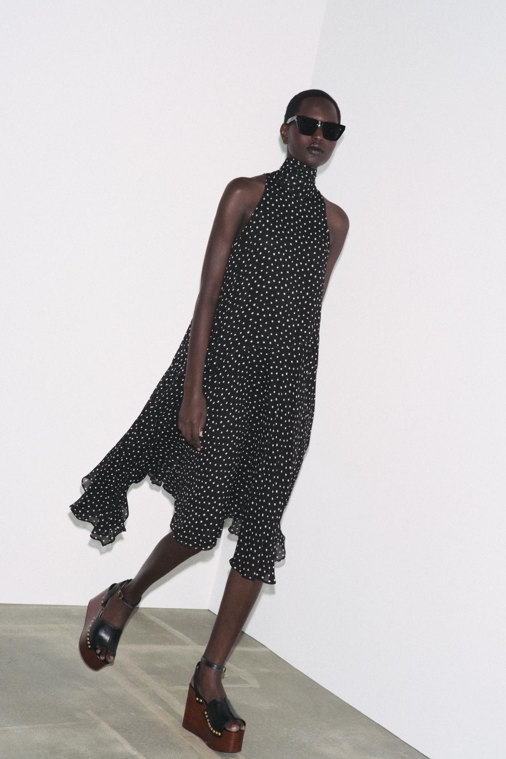 ZW COLLECTION HALTER POLKA DOT DRESS - Zara фото 17