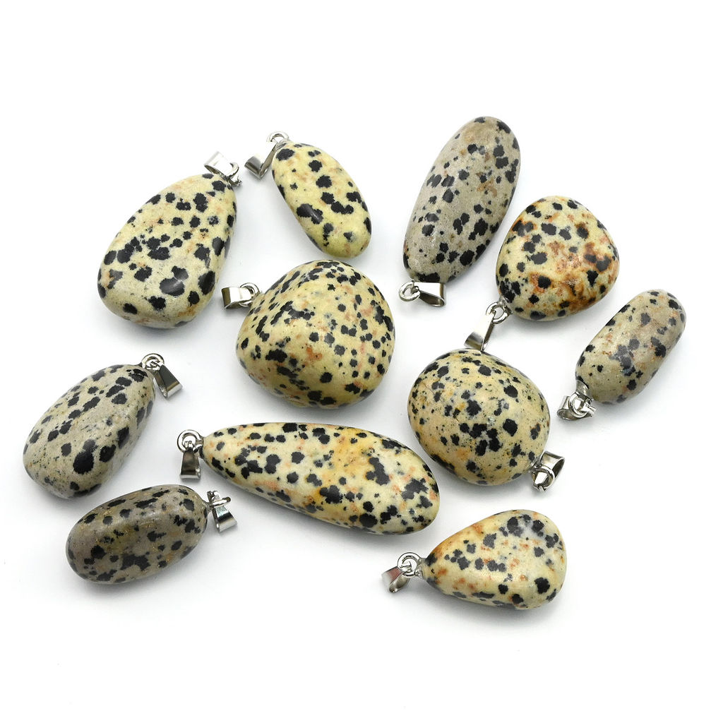 Кулон из яшмы перепелиной галтовка 15*30мм