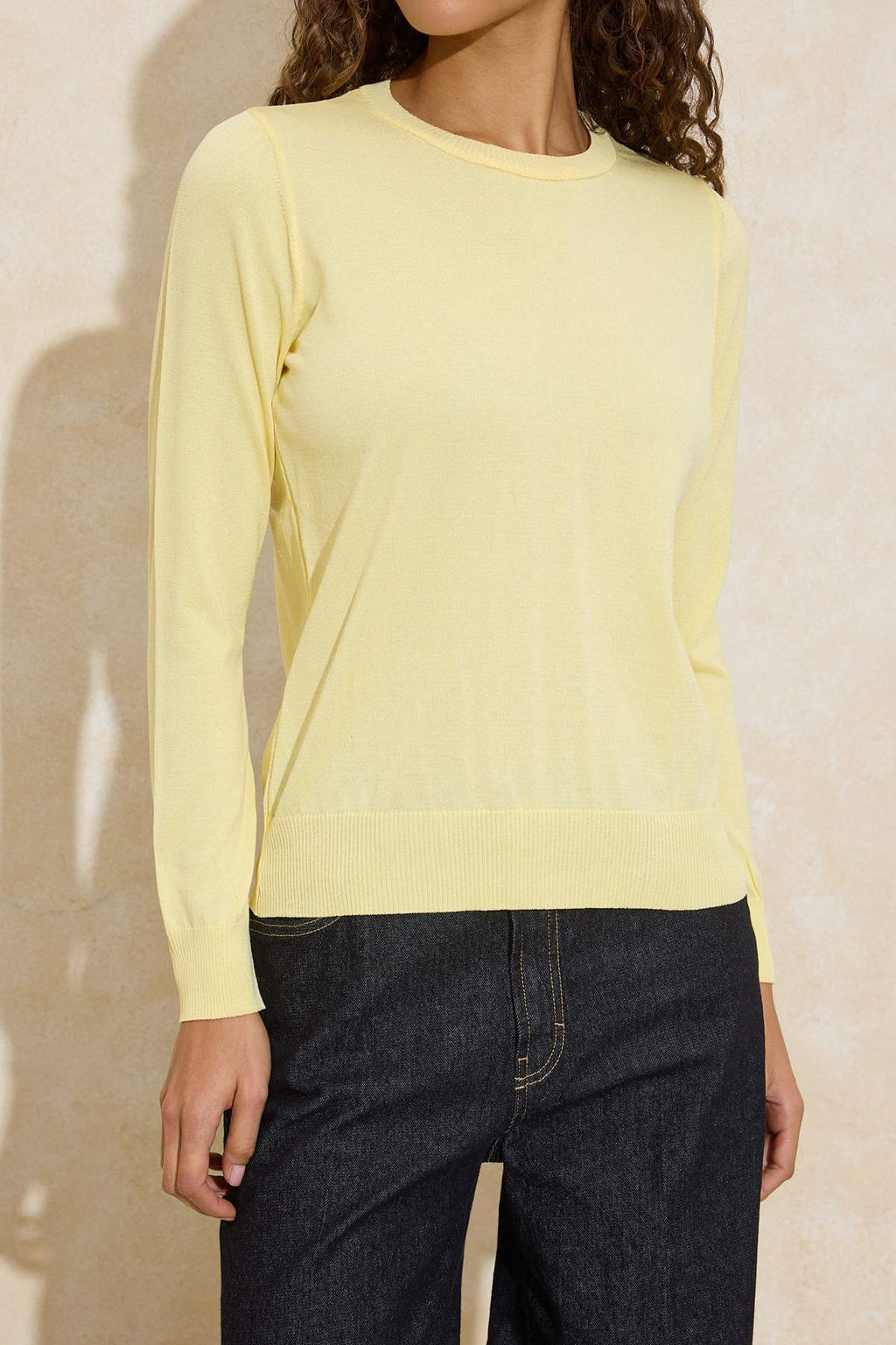 Wardrobe Essentials Sar? Merserize Gorunumlu Ince Basic Triko Kazak | TWOAW26KZ00081