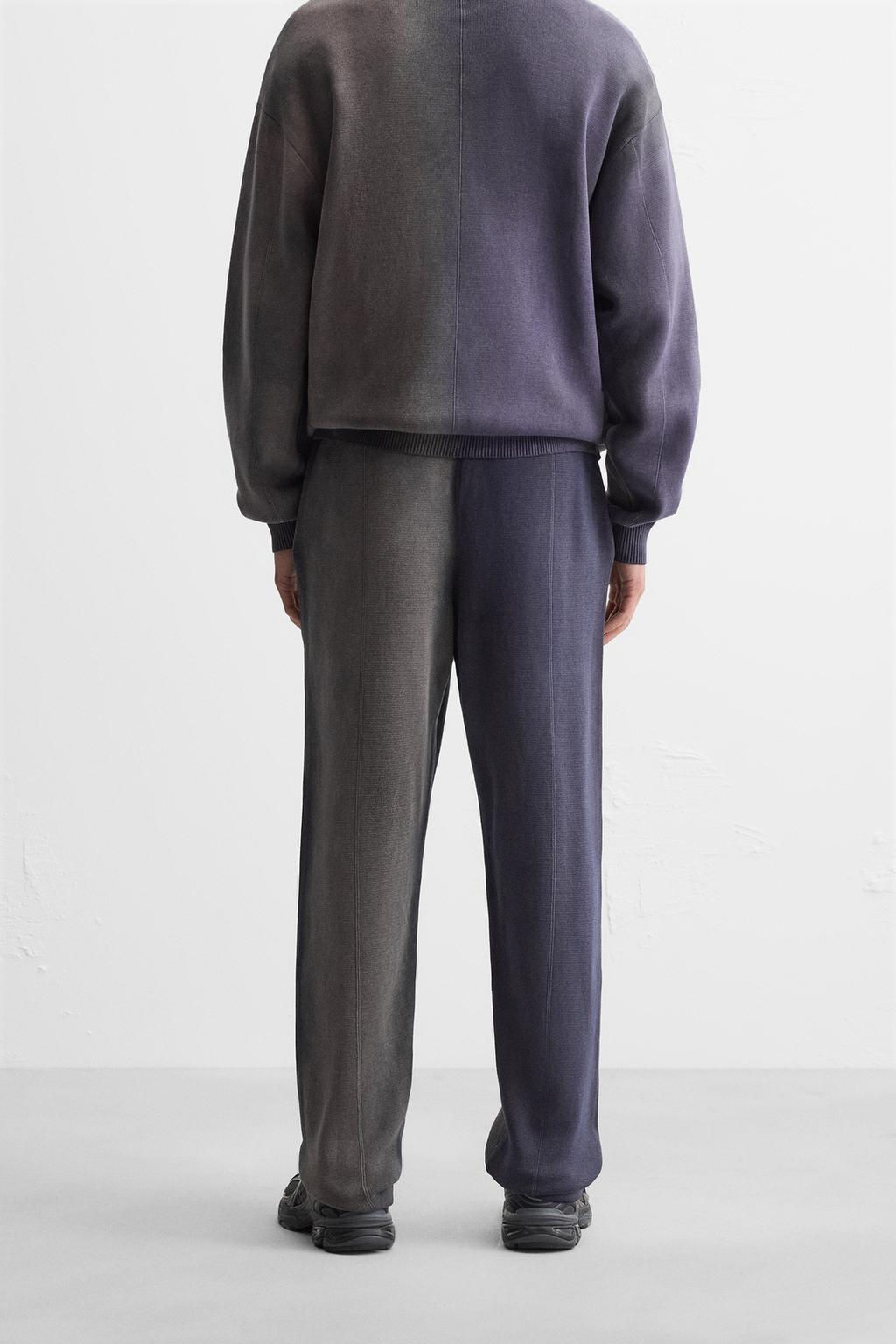 WASHED KNIT JOGGER TROUSERS - Zara фото 11