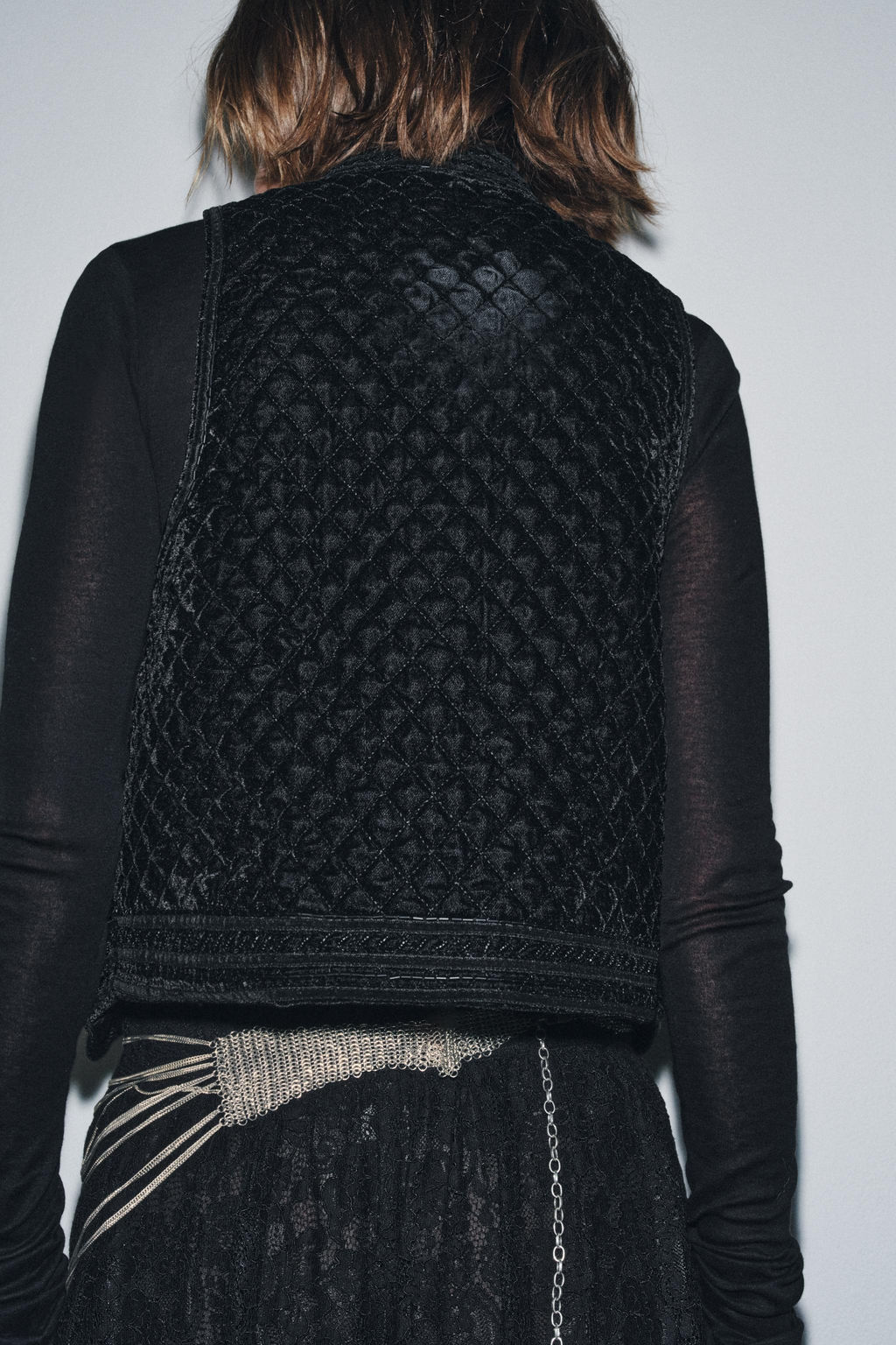 ZW COLLECTION LIMITED EDITION EMBROIDERED VELVET WAISTCOAT - Zara фото 5