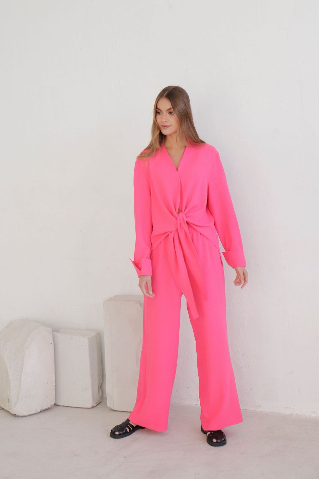 10355 Костюм с завязками и широкими брюками - Martichelli фото 6