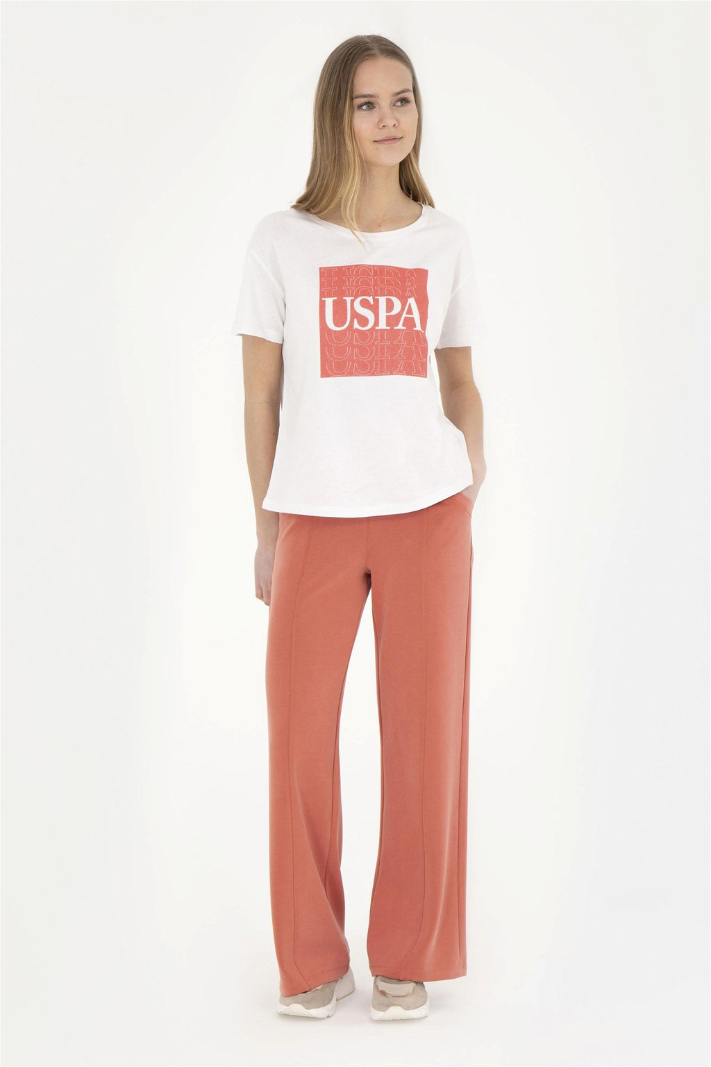 Женские спортивные штаны пудрового цвета - U.s. polo assn фото 3