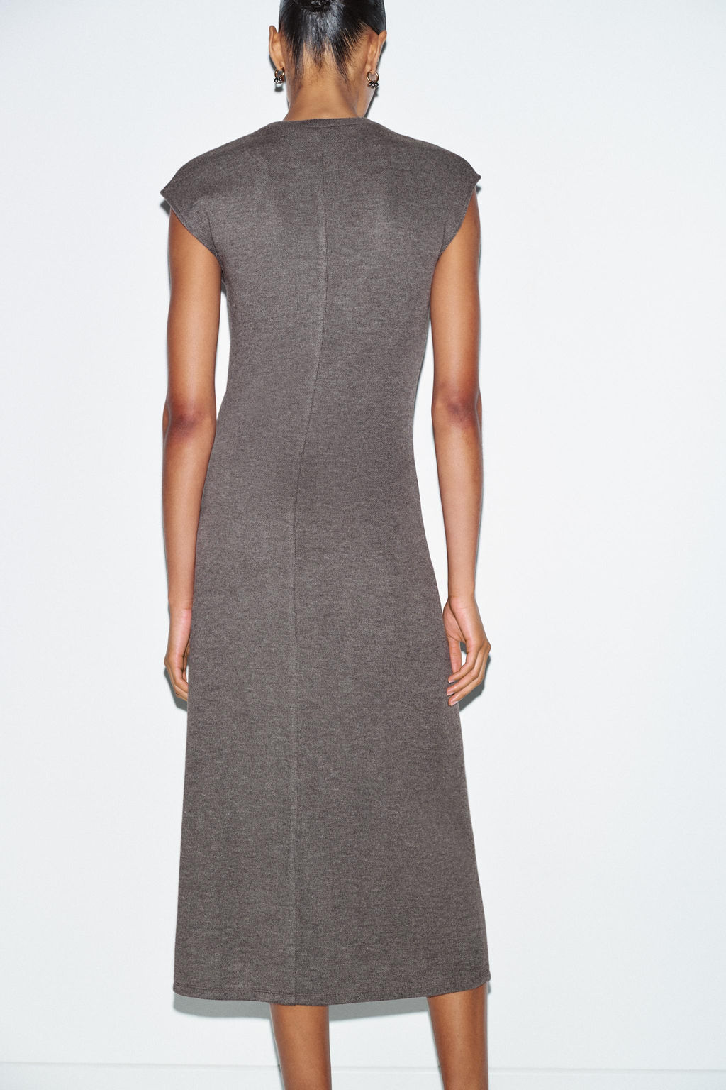 VESTIDO SOFT NUDO / Marr?n oscuro - Zara фото 7