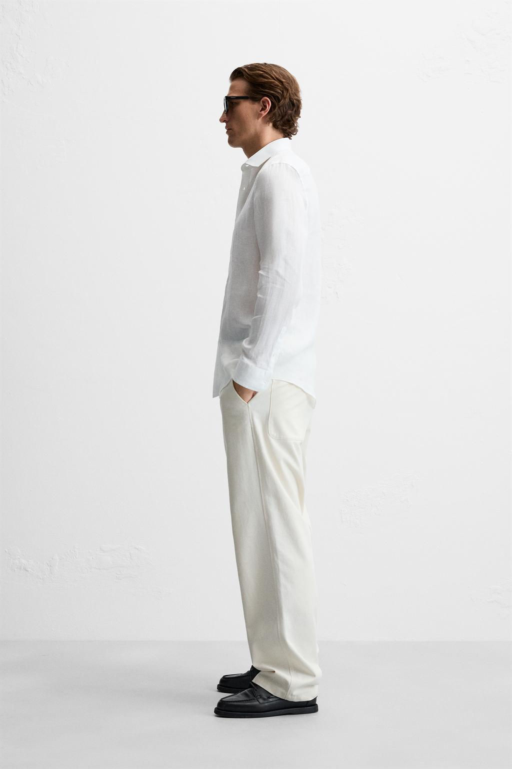 100% LINEN SHIRT - Zara фото 4