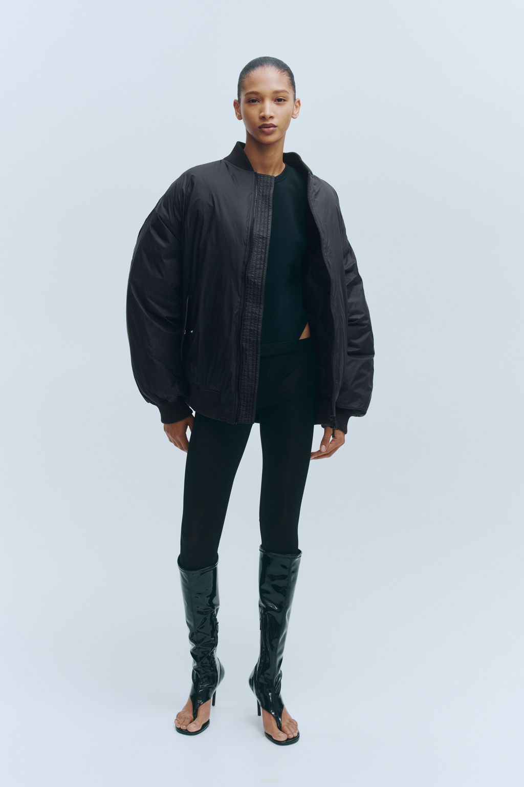 Cazadora bomber oversize de plum?n - H&m фото 2