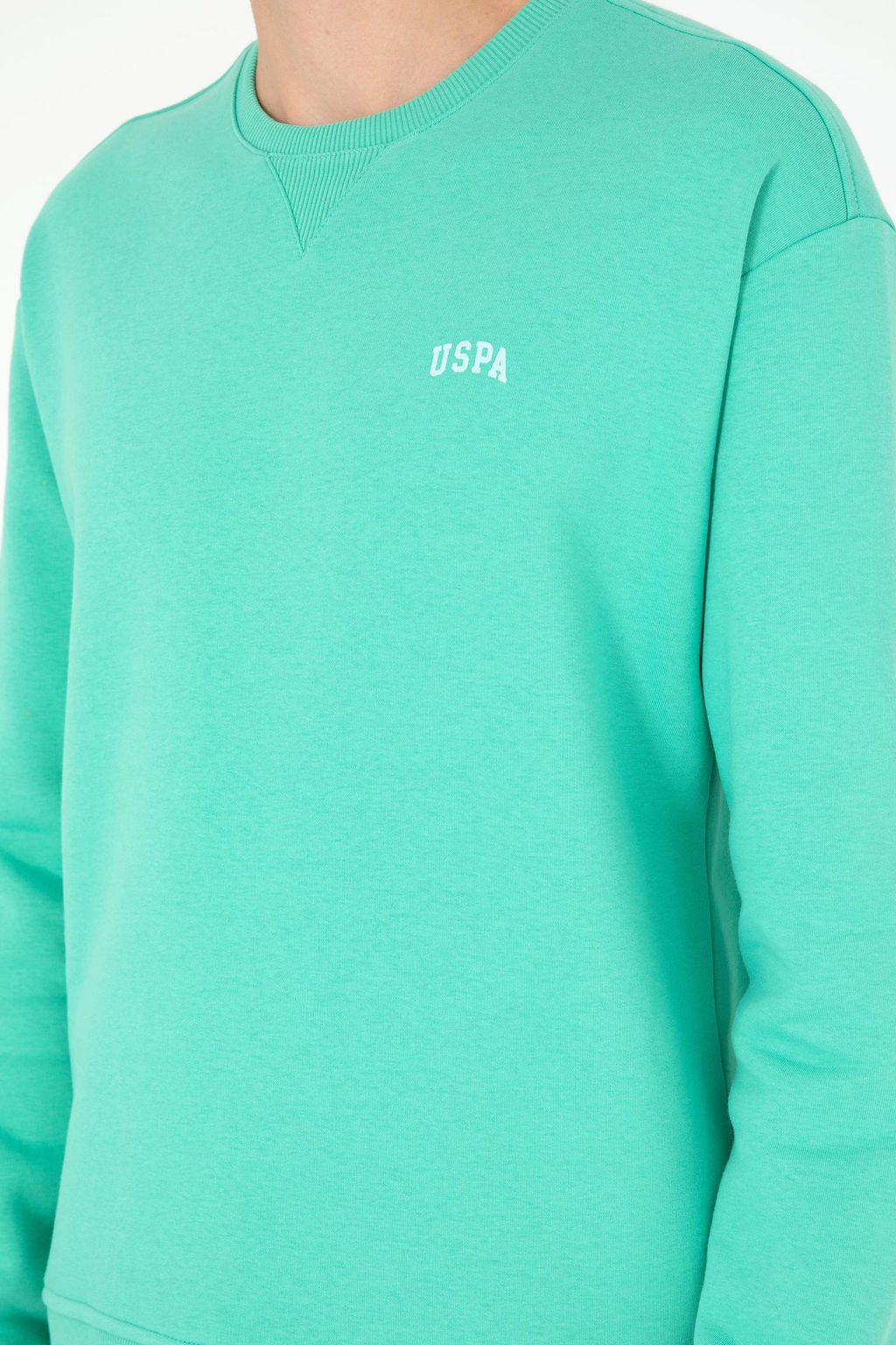 Базовый свитшот Comfort Fit с круглым вырезом цвета розового золота и мяты Неожиданная скидка в корзине - U.s. polo assn фото 7