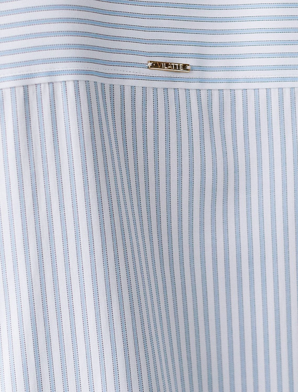 Блузка свободного силуэта в тонкую полоску из эластичного хлопка - Vilatte фото 5