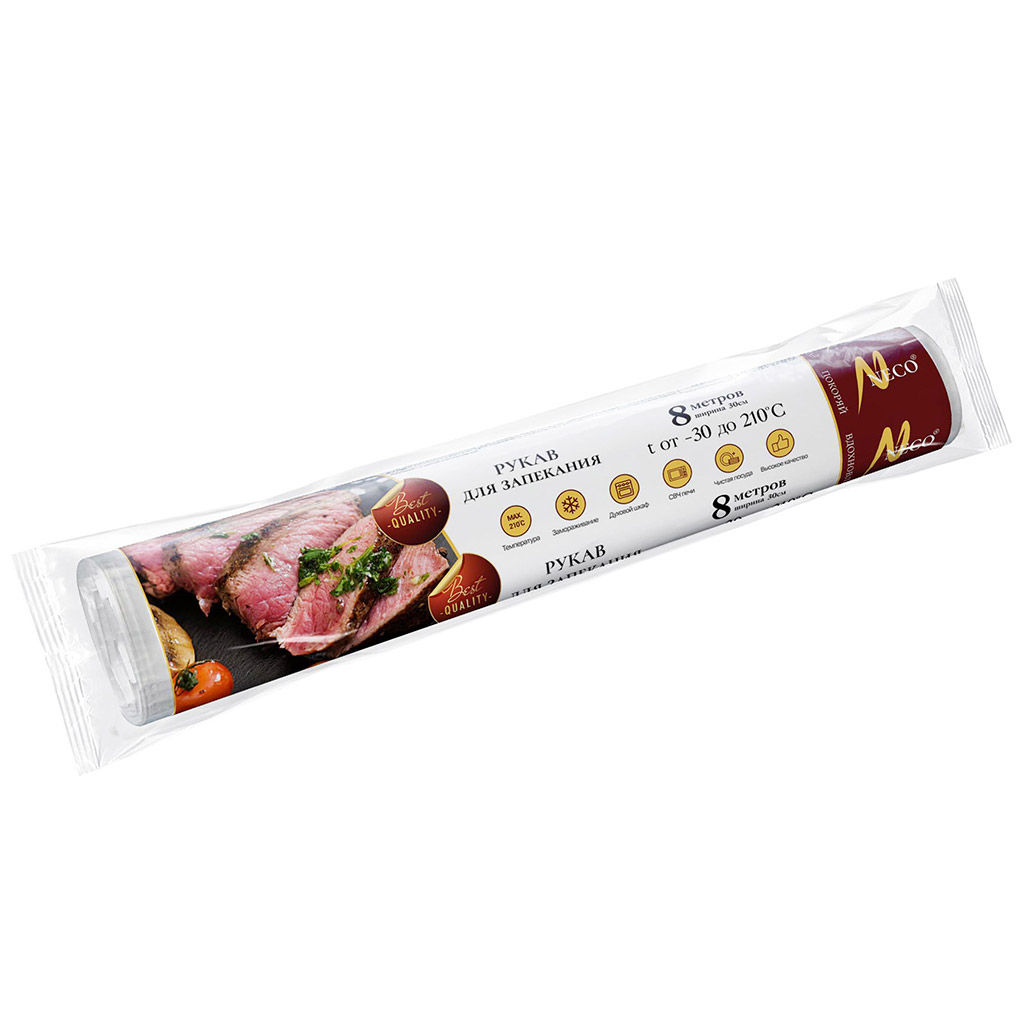 Рукав для запекания NECO ширина 30см, 8м, t от -30 до 210 С, в пленке (Россия)  фото 4