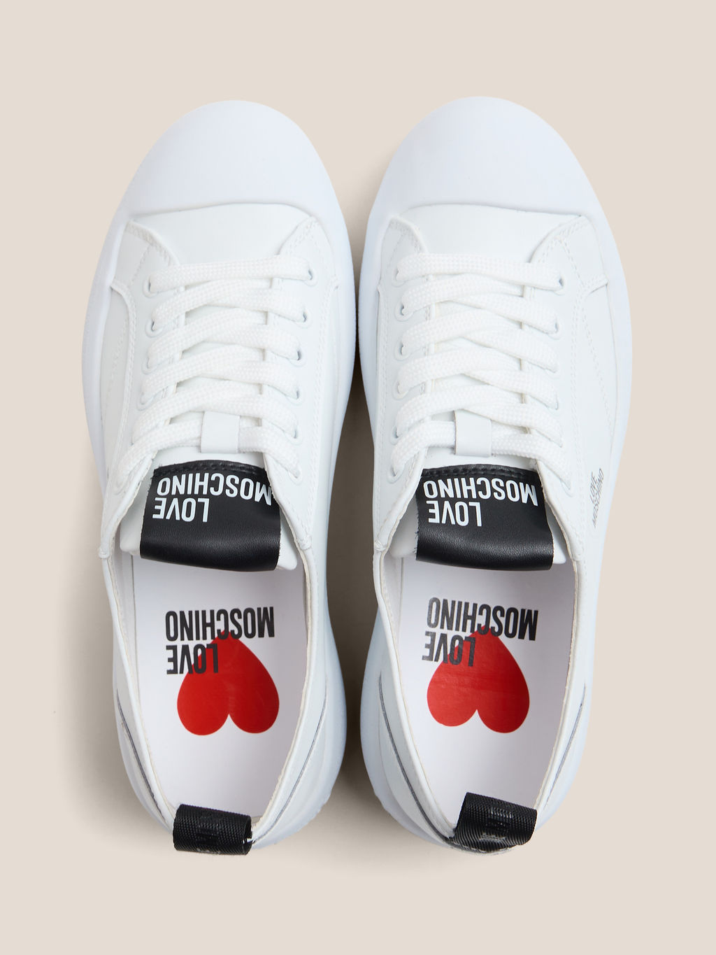 Женские кеды LOVE MOSCHINO RACE LOVE Артикул 4562552, белый  фото 4