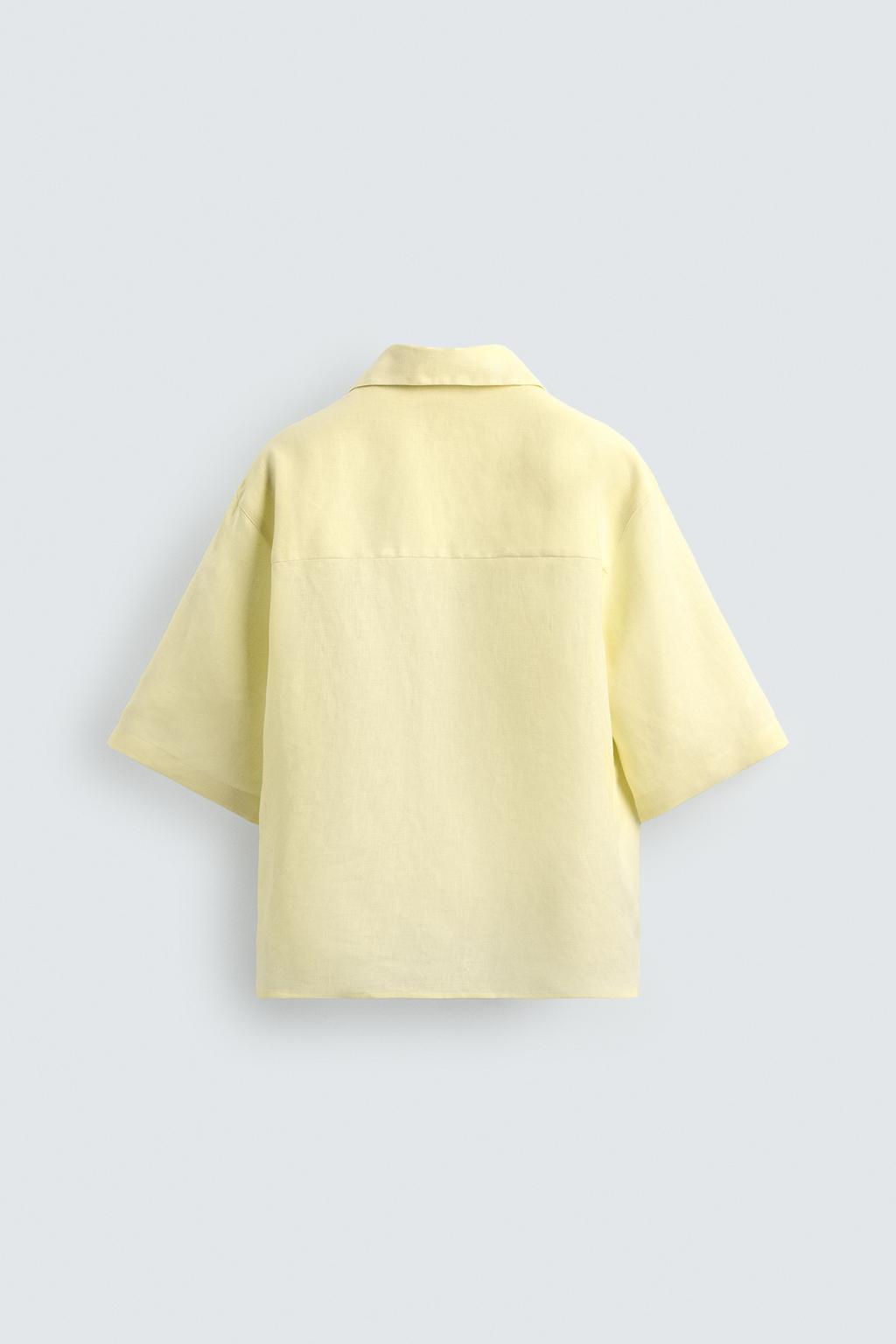 100% LINEN POLO SHIRT - Zara фото 10