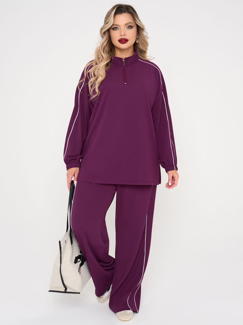 Джемпер 0431-1с сливовый