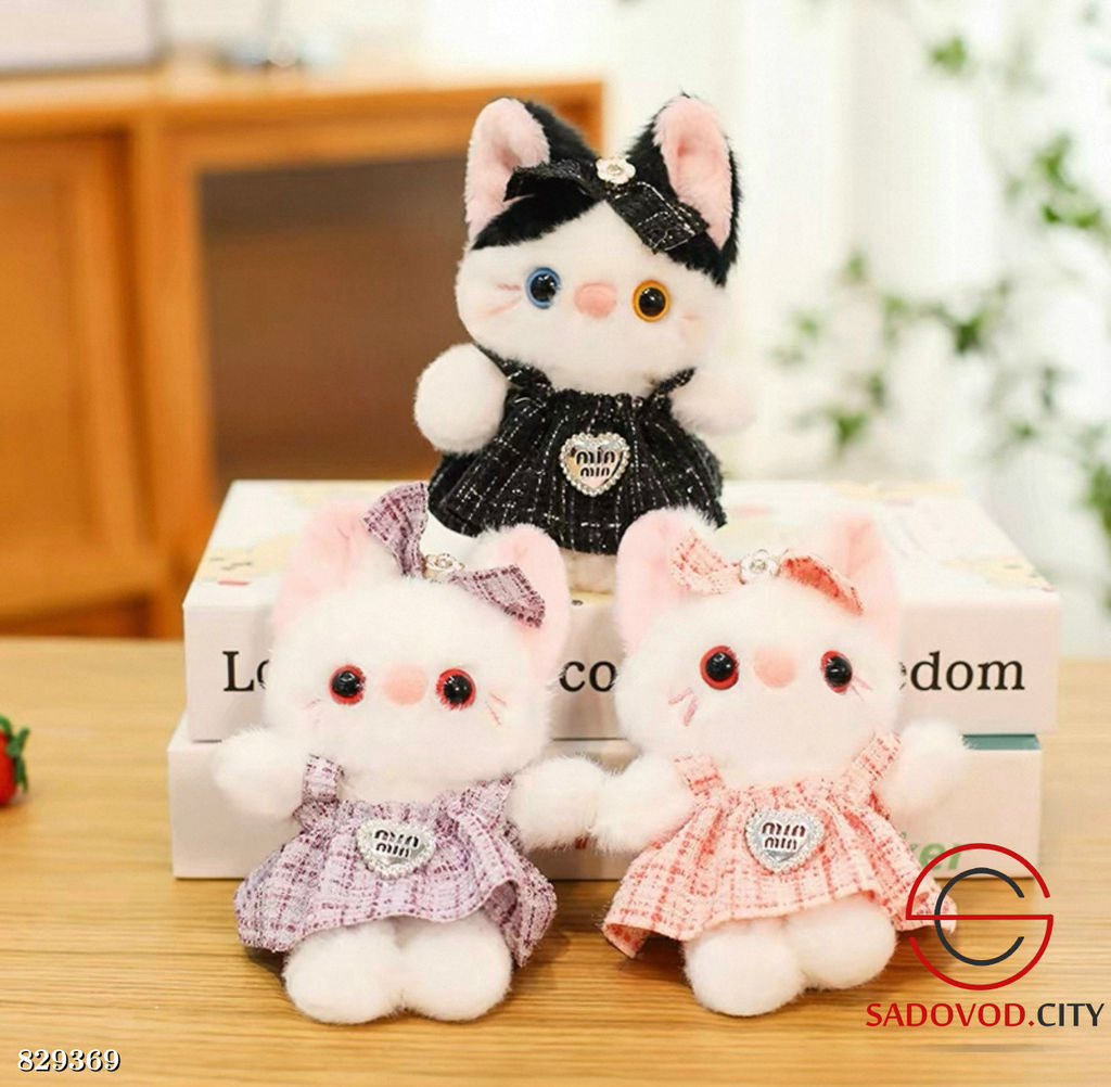 Плюшевая мягкая игрушка кошка