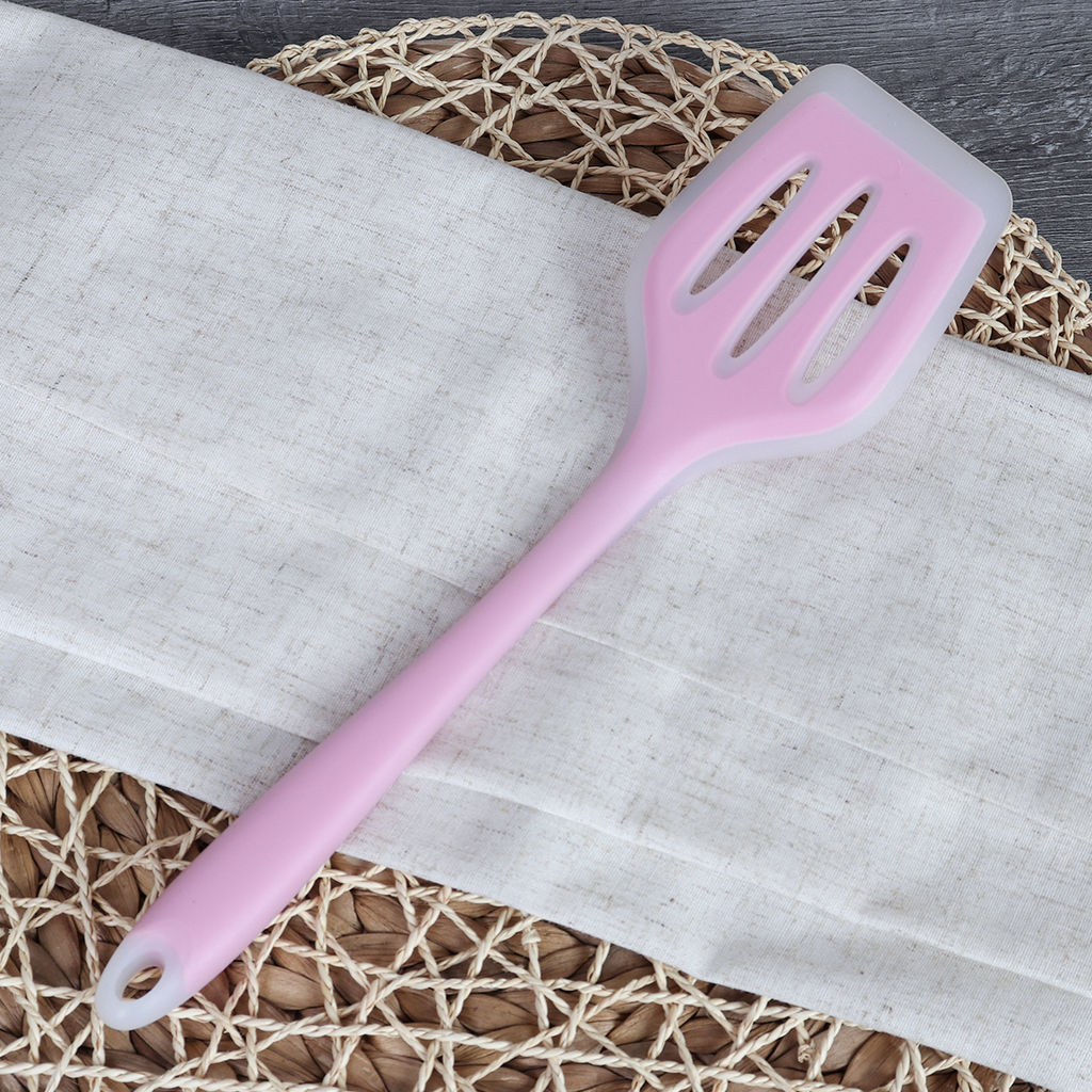 Лопатка с прорезями 30 см силиконовая / Z-757 /уп 375/ прозрачный край - ГалеонТрейд фото 4