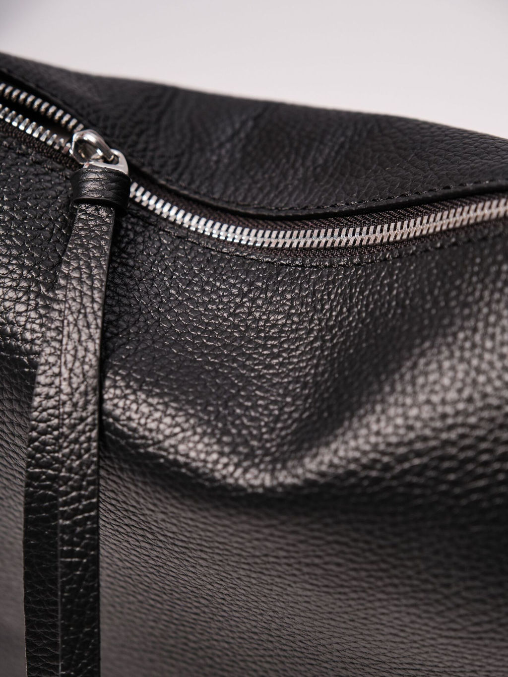 Сумка кожаная багет Deboro 30963 черная