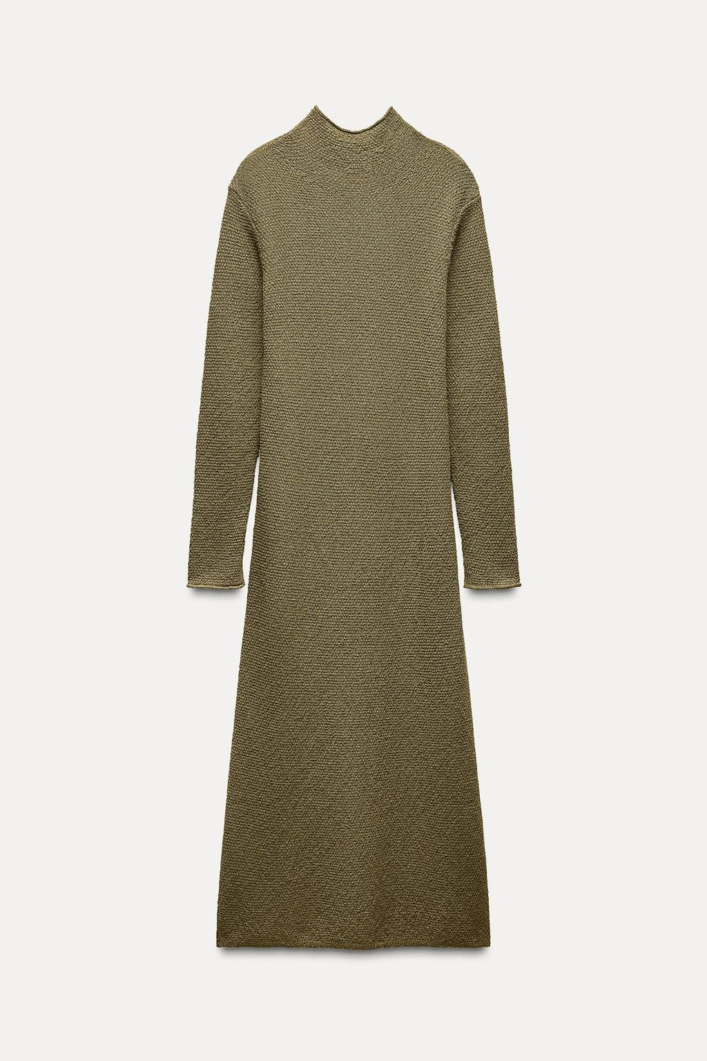 HIGH-NECK KNIT DRESS - Zara фото 4