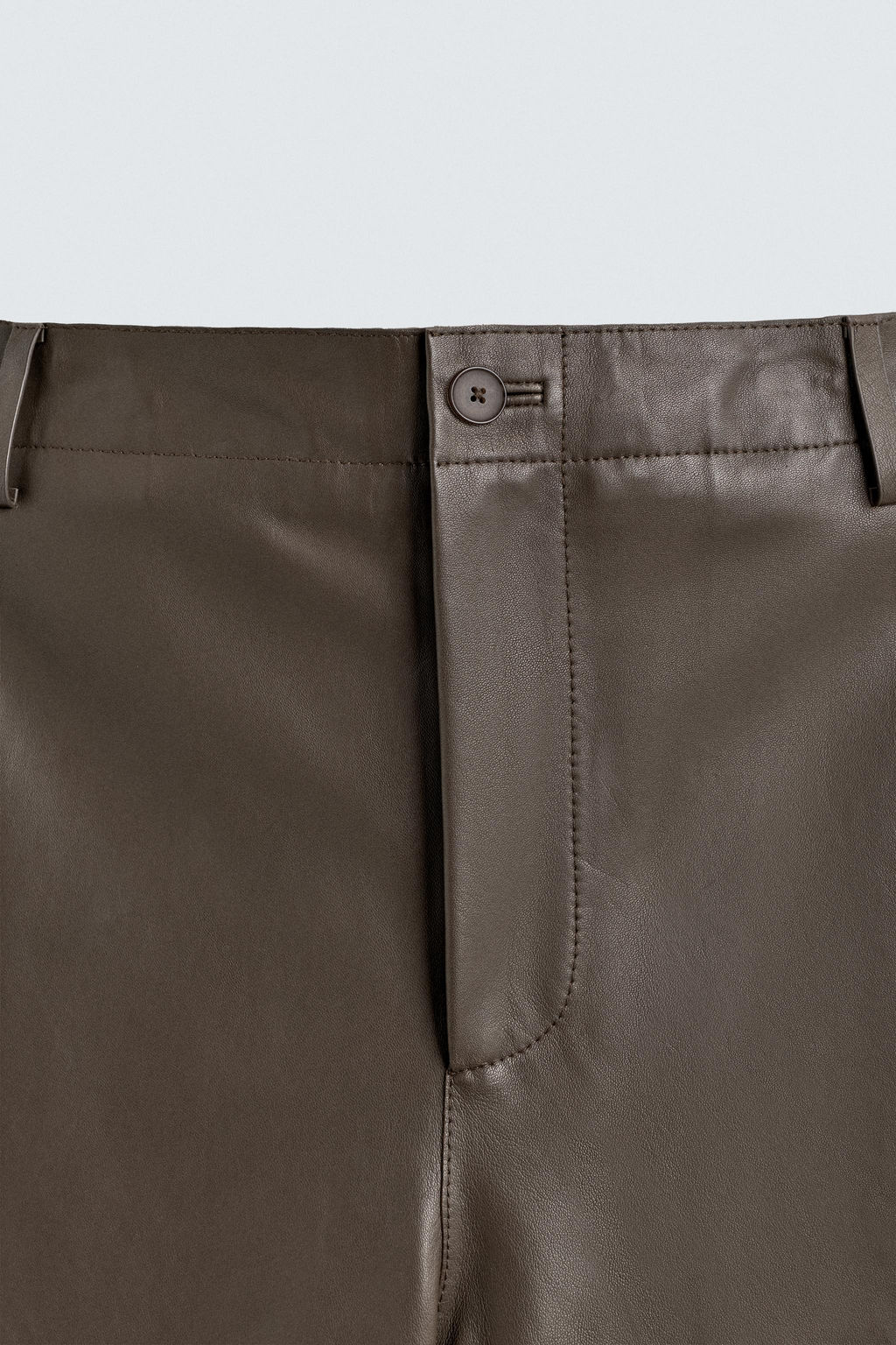 PANTAL?N BALLOON FIT PIEL / Beige - Zara фото 9