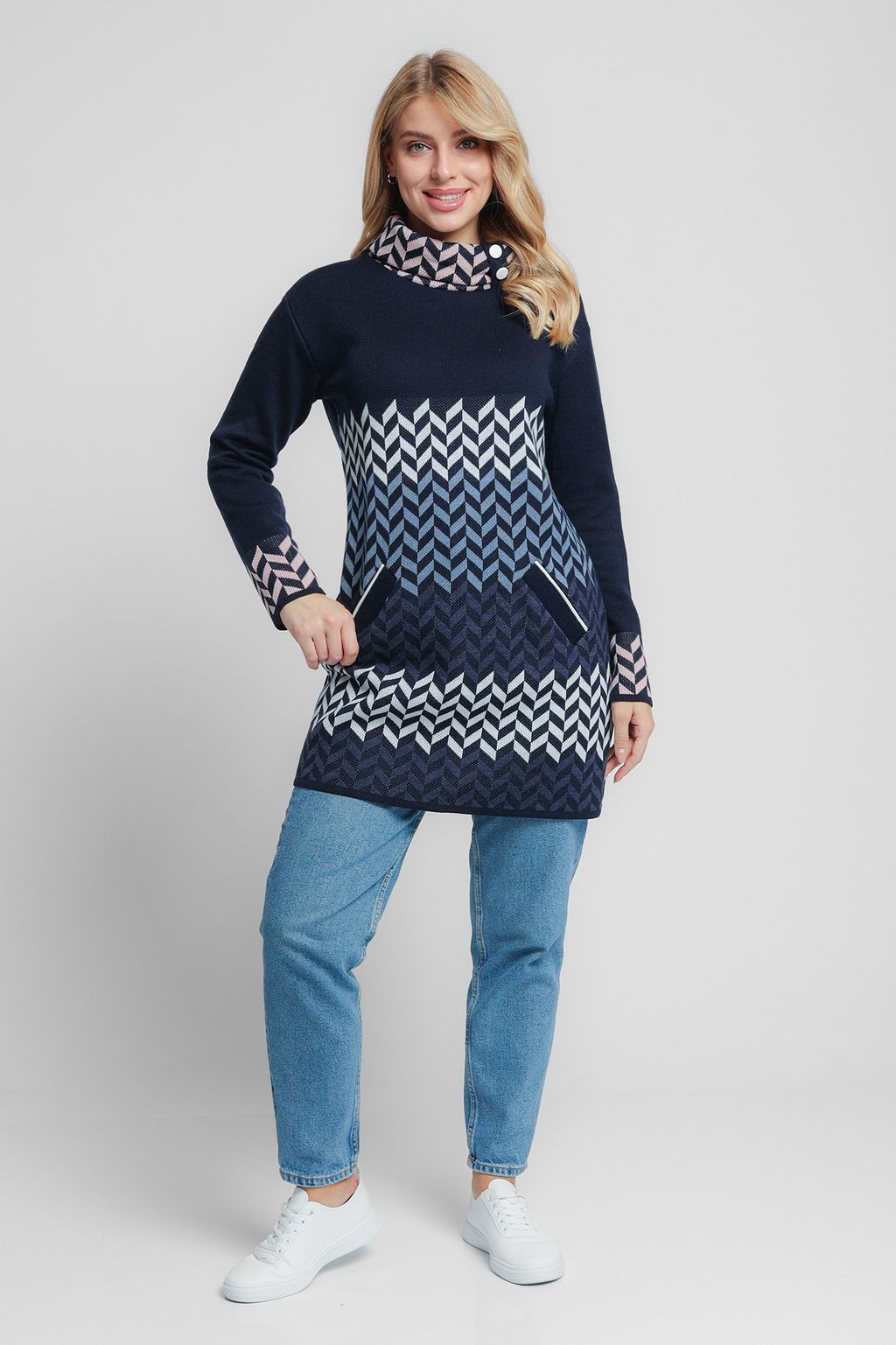 Джемпер Д 2992/синий (1425) - Текстильная мануфактура фото 4