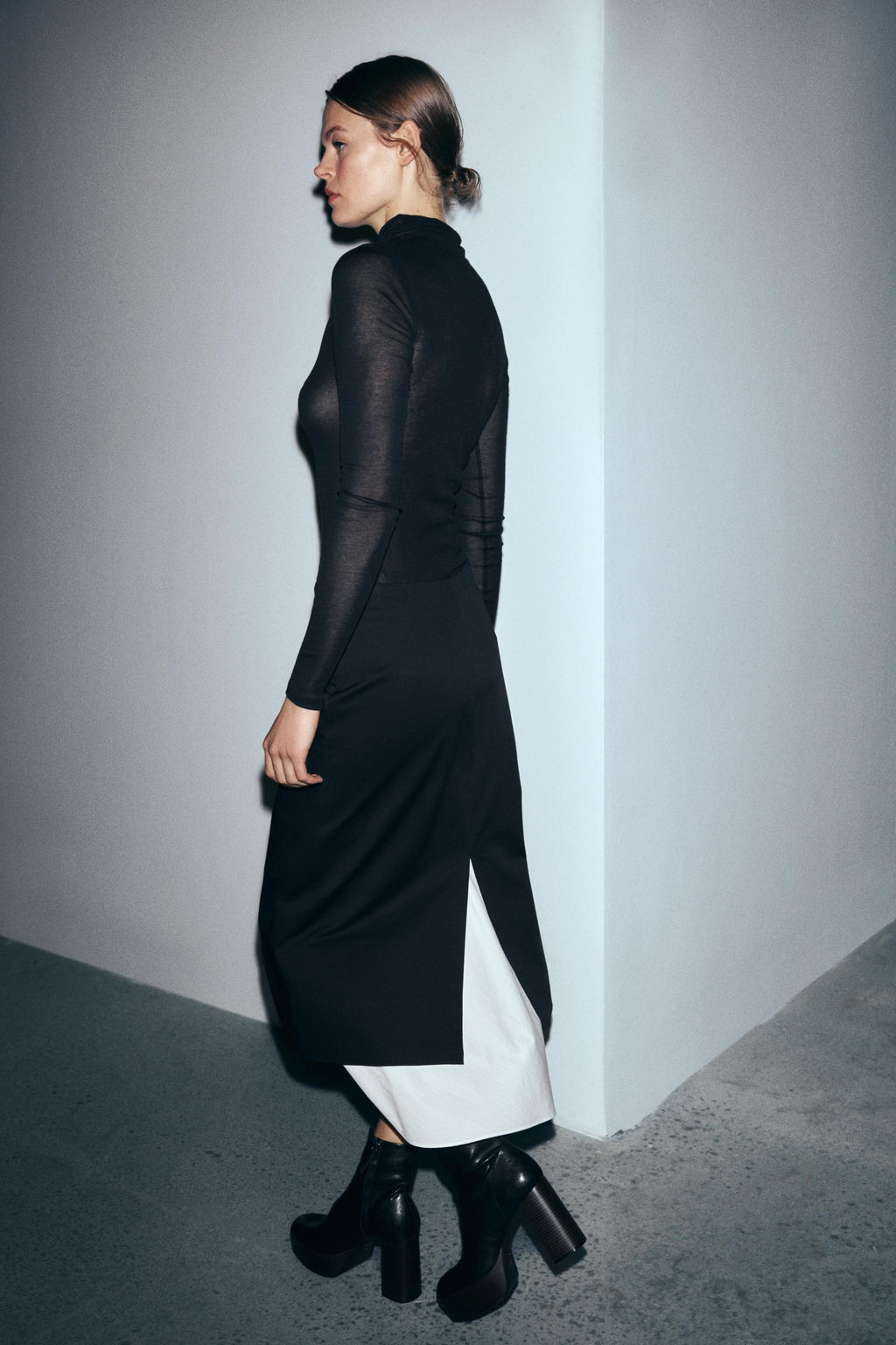 ZW COLLECTION CONTRAST SKIRT - Zara фото 11