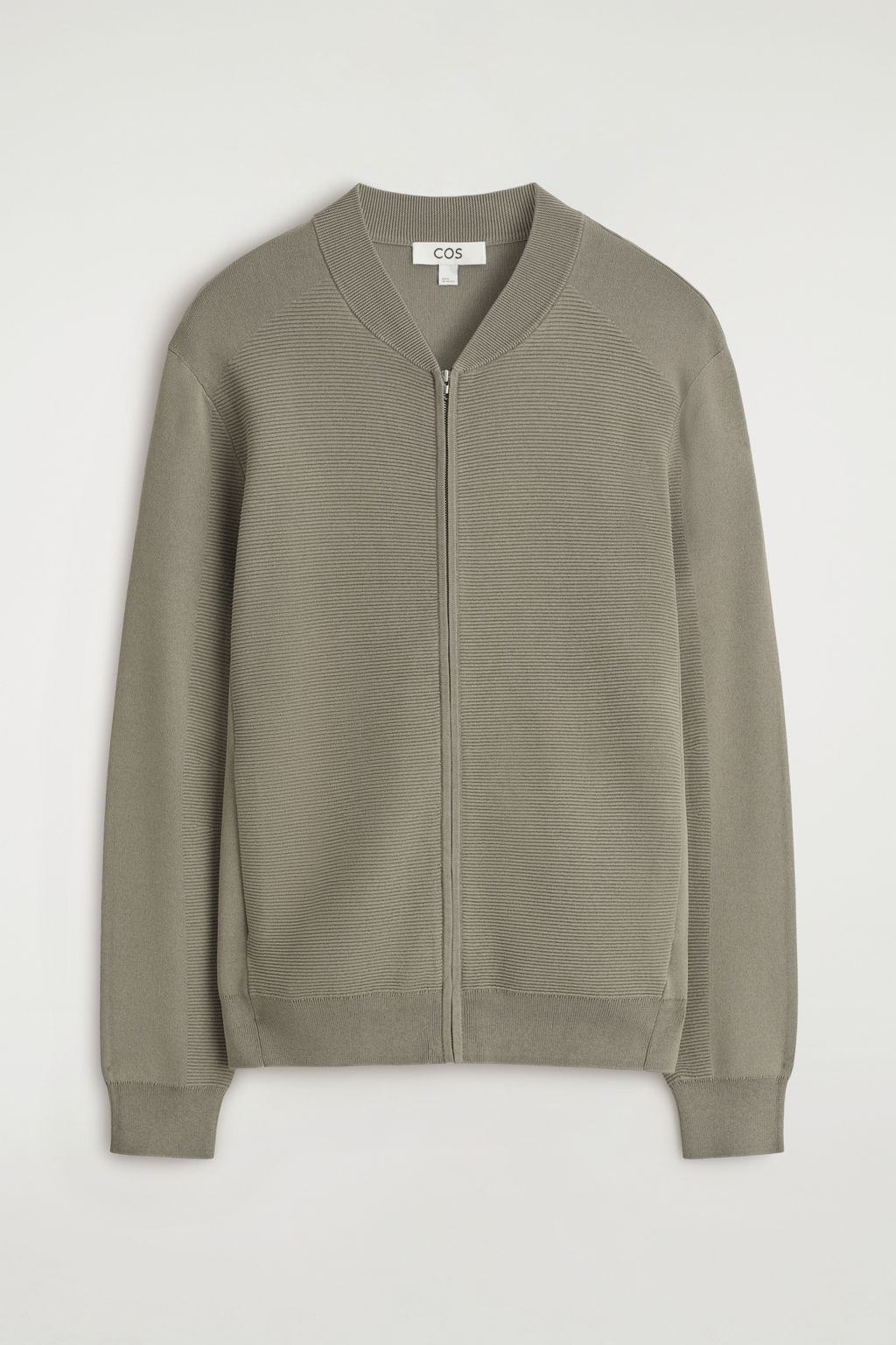 TEXTURED KNITTED BOMBER JACKET