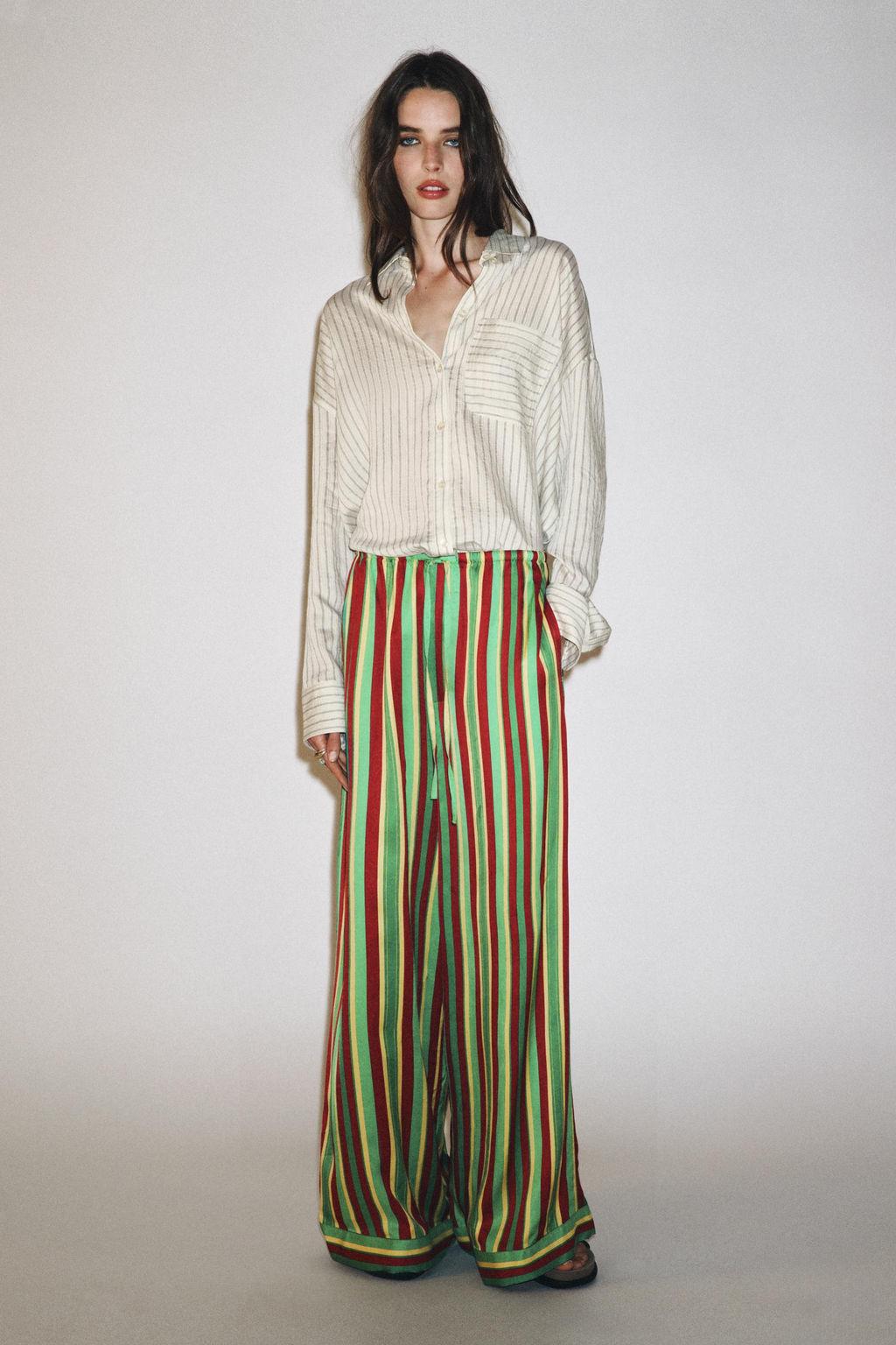 STRIPED PYJAMA TROUSERS ZW COLLECTION - Zara фото 10