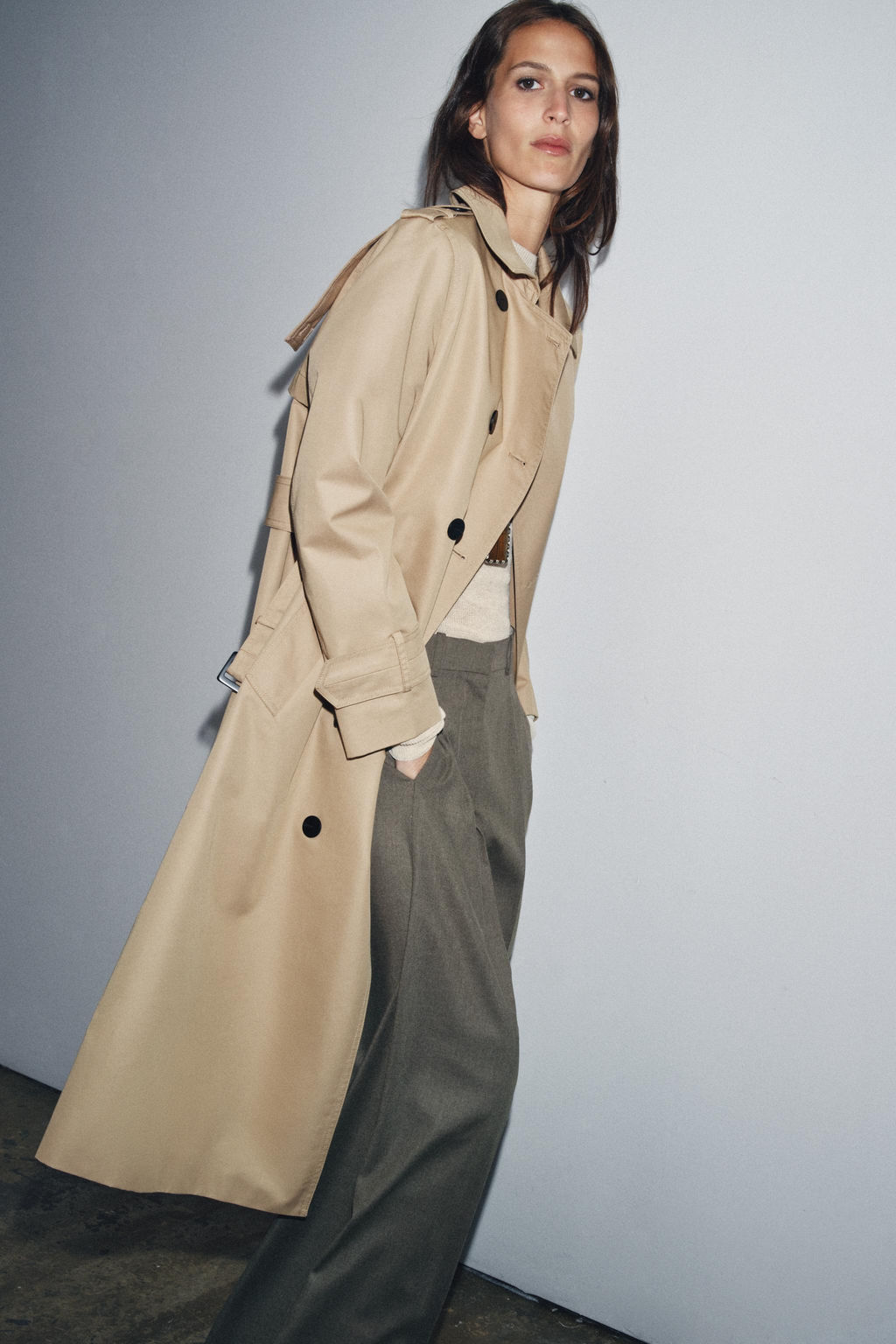 WATER REPELLENT DOUBLE-BREASTED TRENCH COAT ZW COLLECTION - Zara фото 3